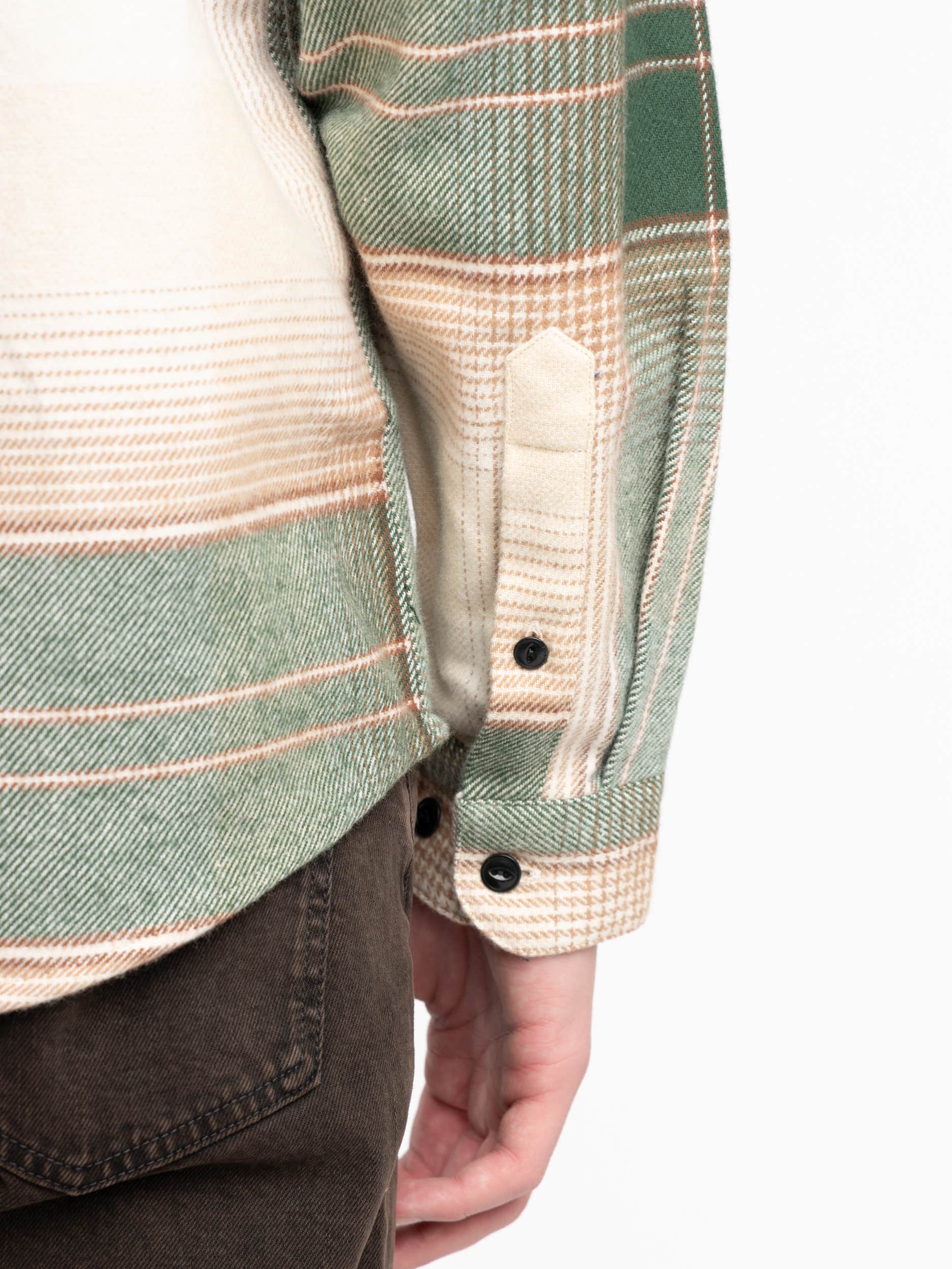 Green/Ecru Sequoia Plaid Flannel Shirt