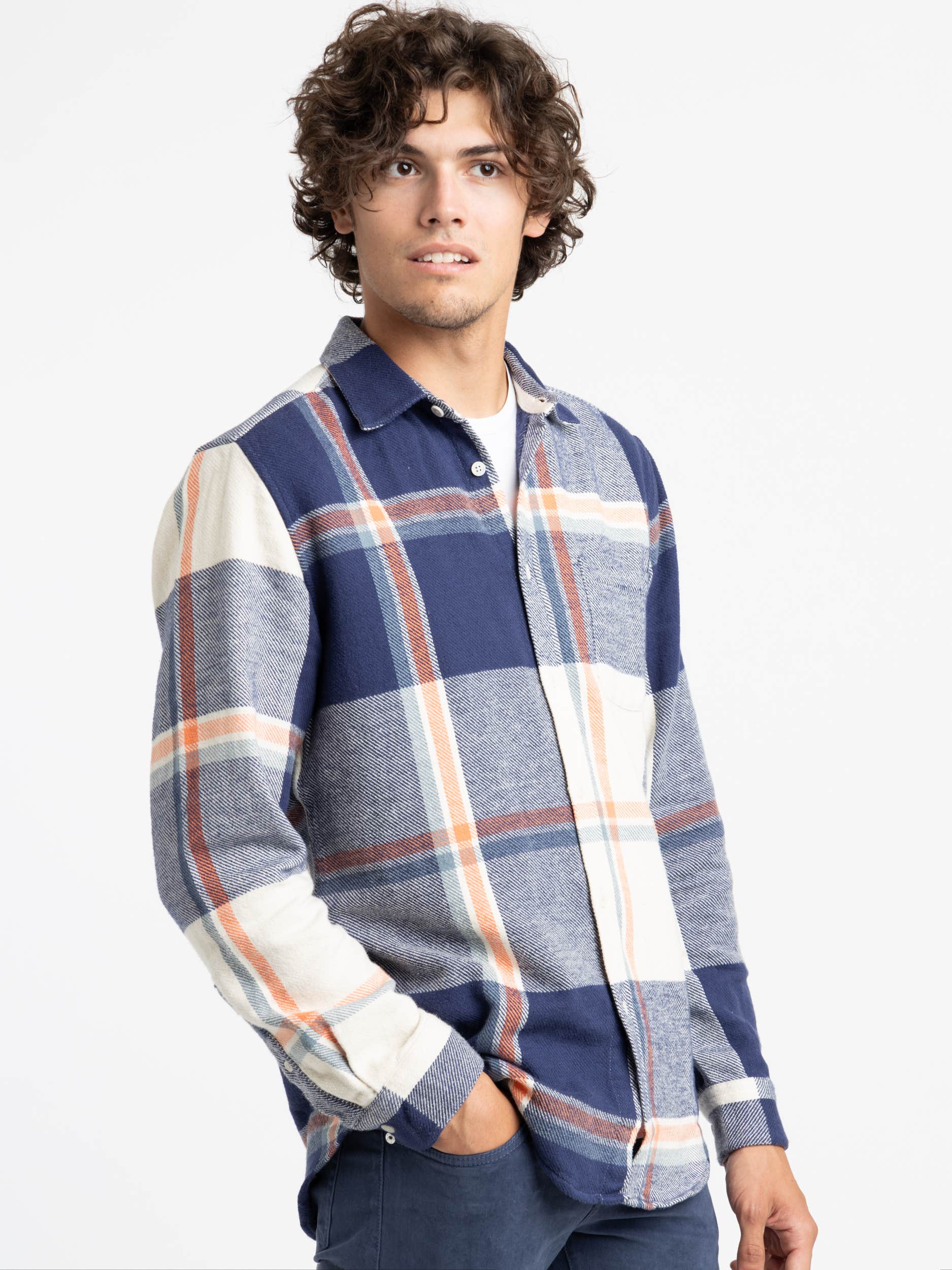 Tape Blue Check Flannel Shirt