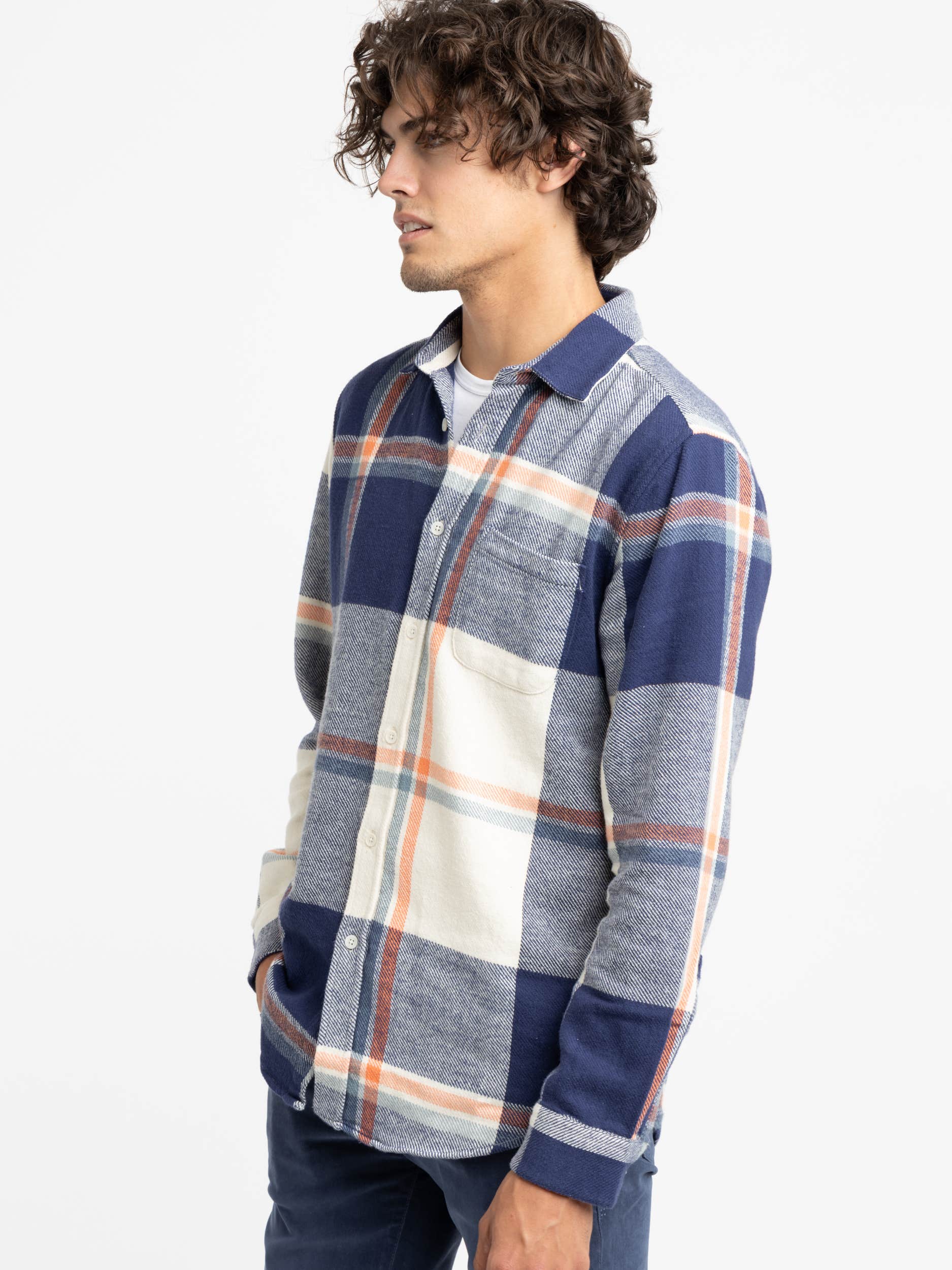 Tape Blue Check Flannel Shirt