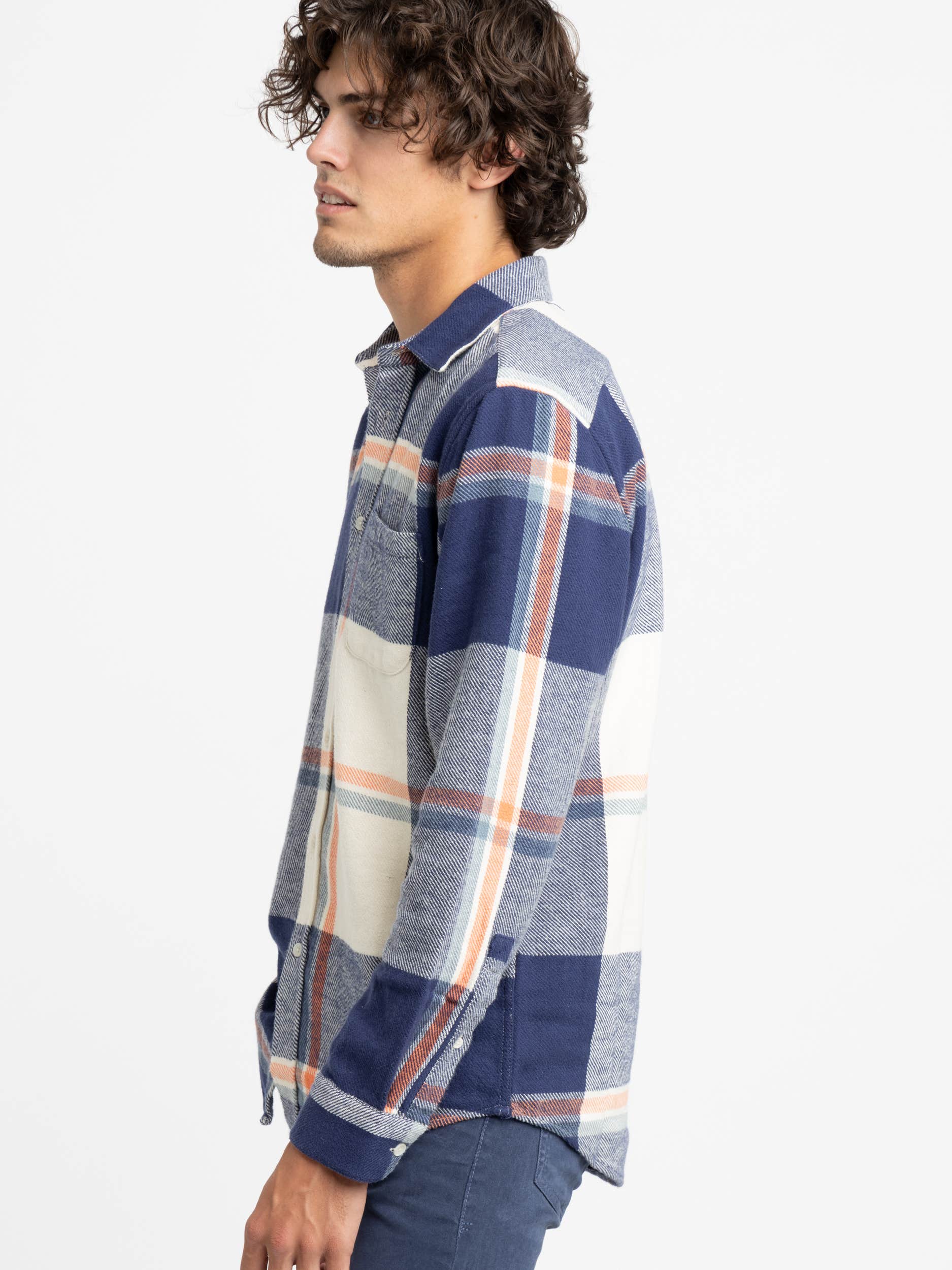 Tape Blue Check Flannel Shirt