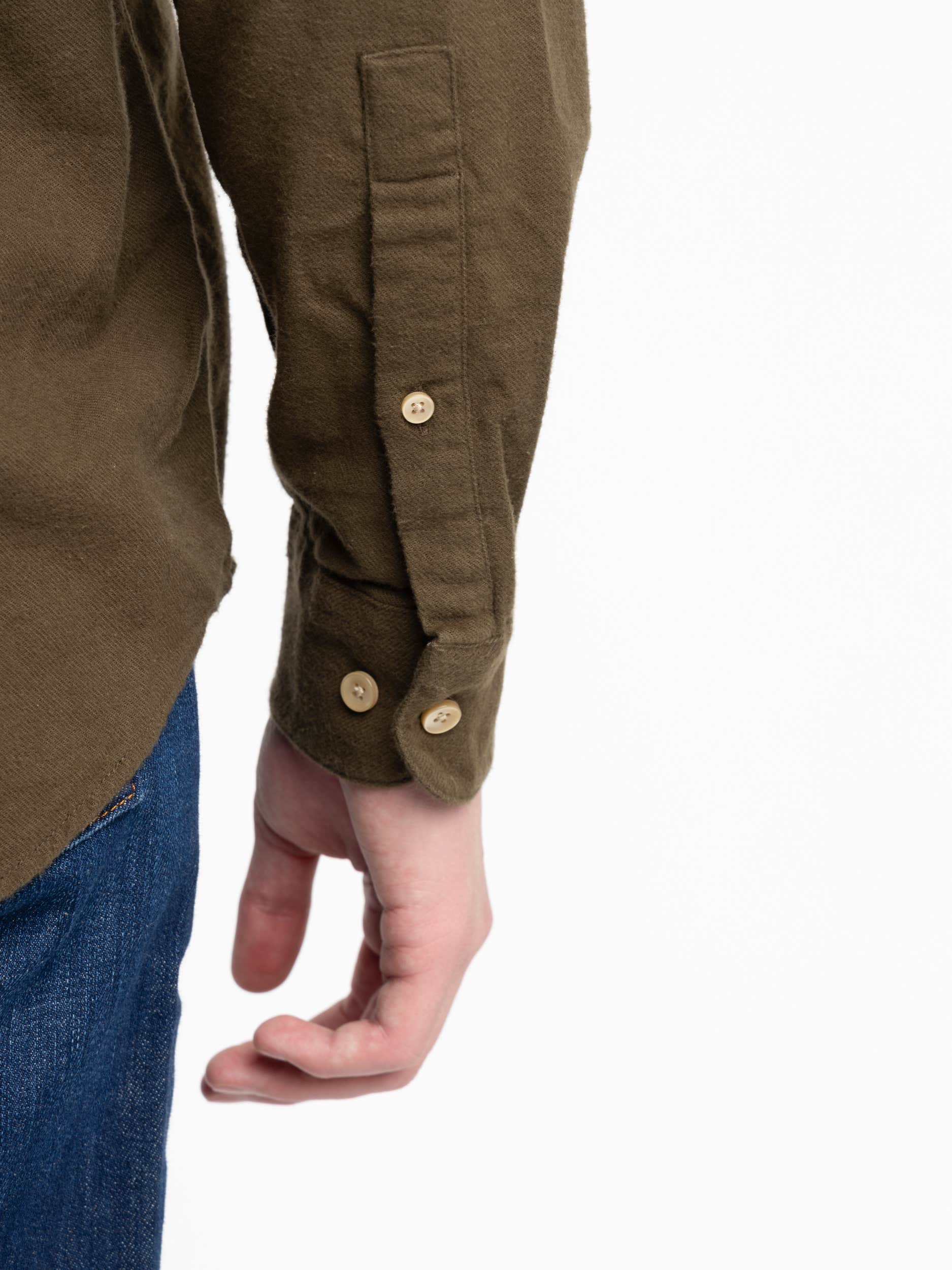 Olive Green Teca Flannel Shirt