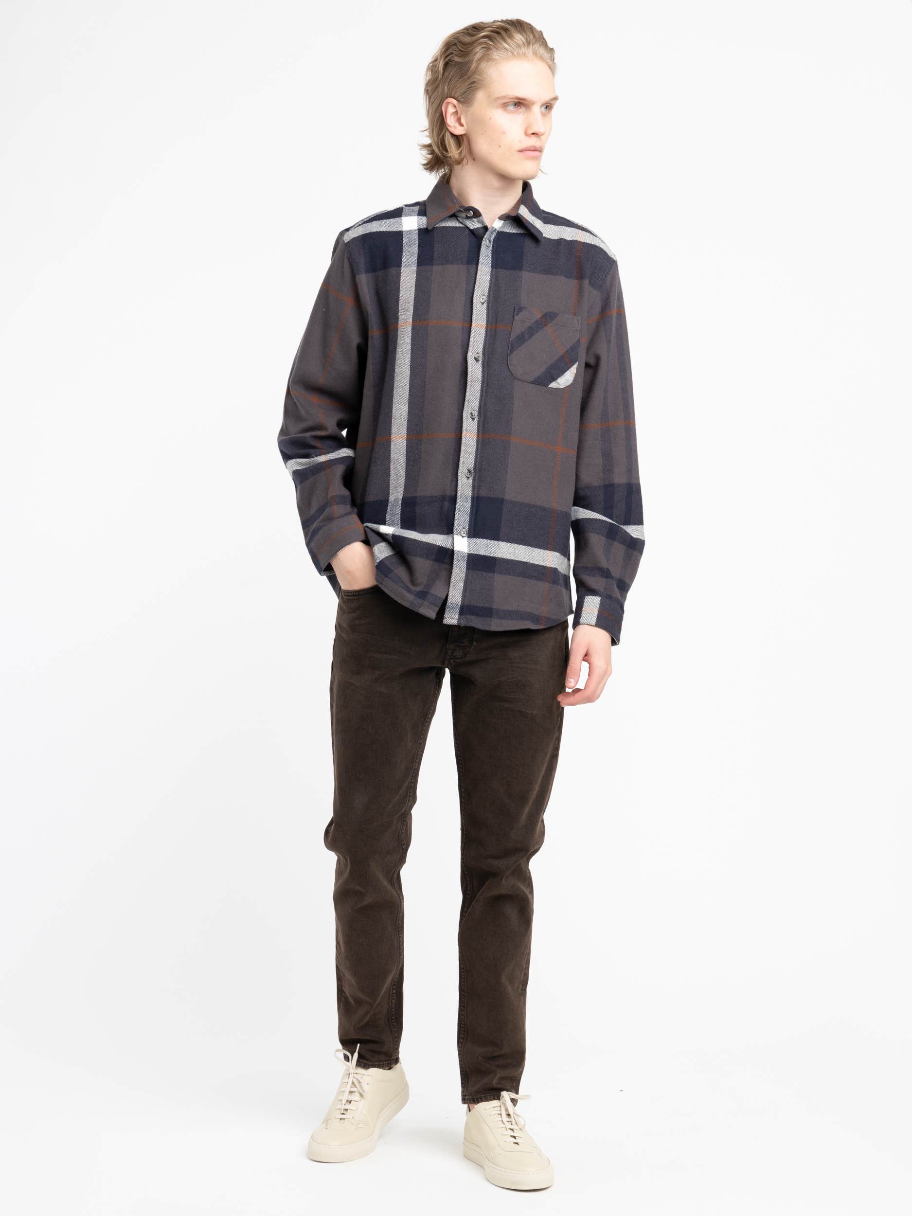 Grey Check Viz Flannel Shirt