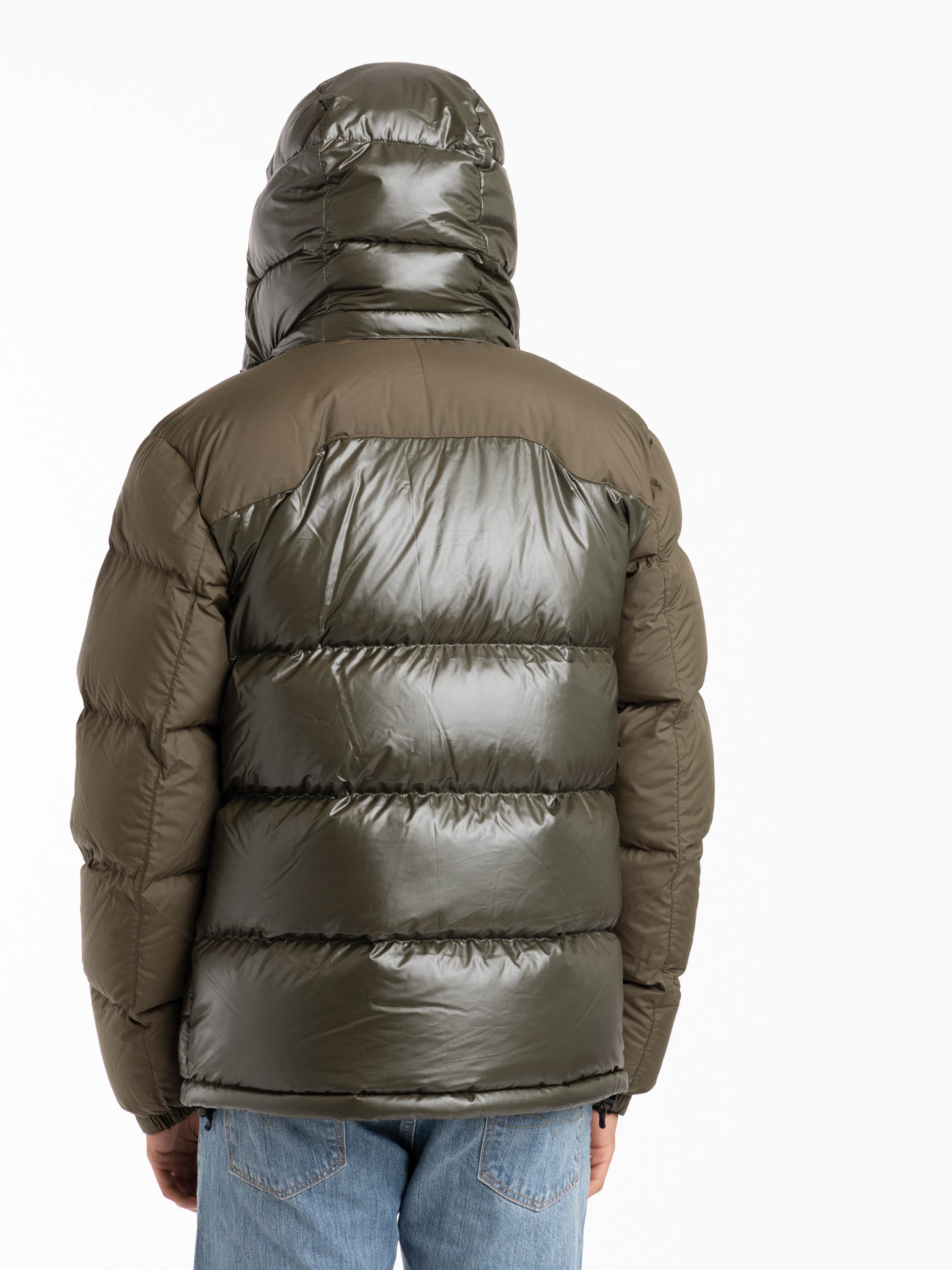 Dark Green Two-Tone Down Jacket