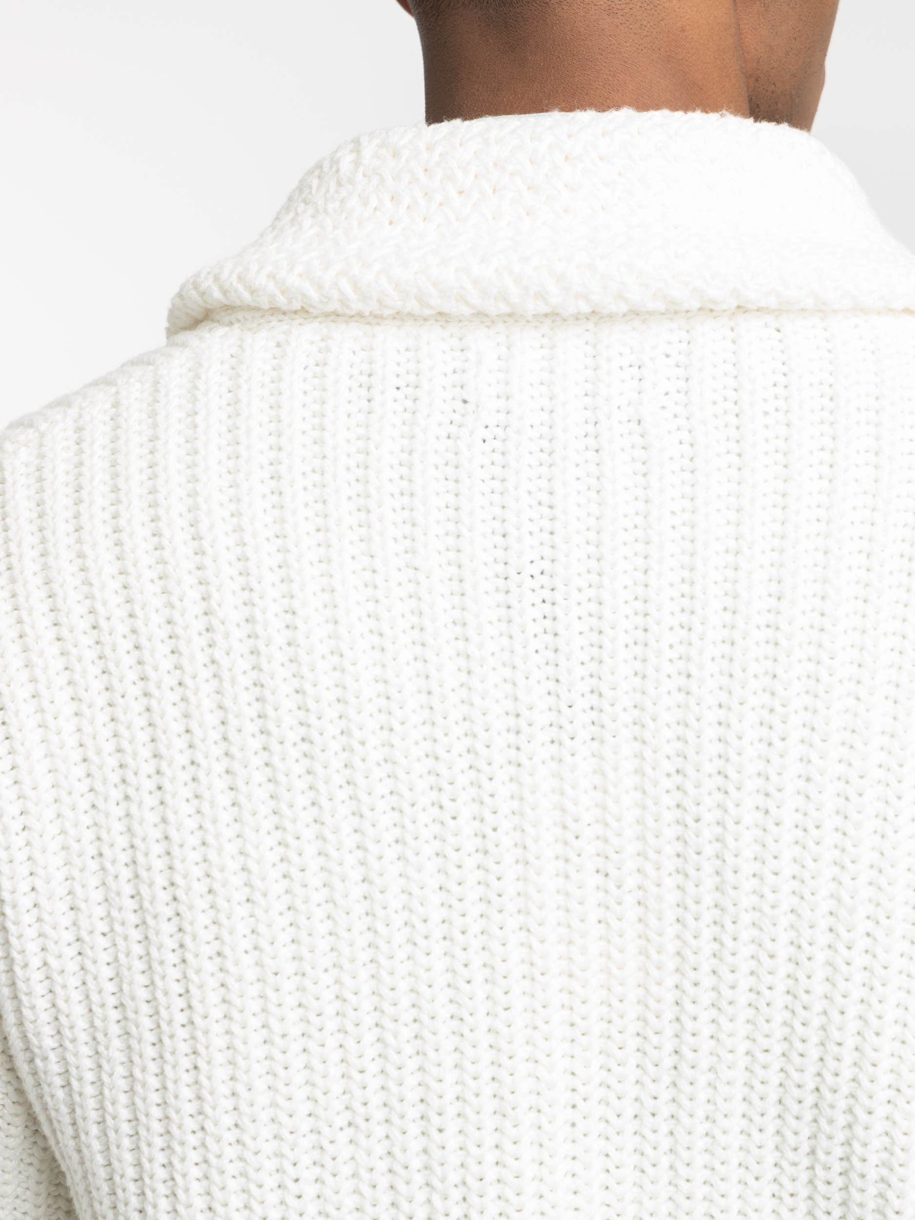 Linen-Cotton Shawl Cardigan