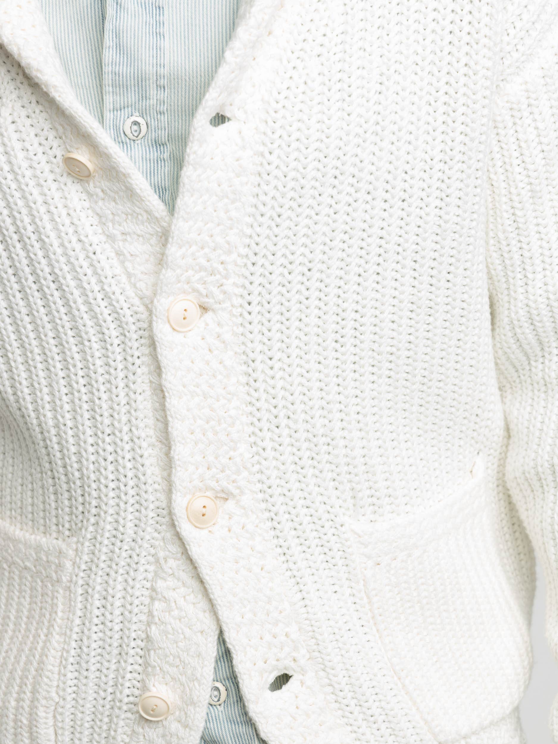 Linen-Cotton Shawl Cardigan