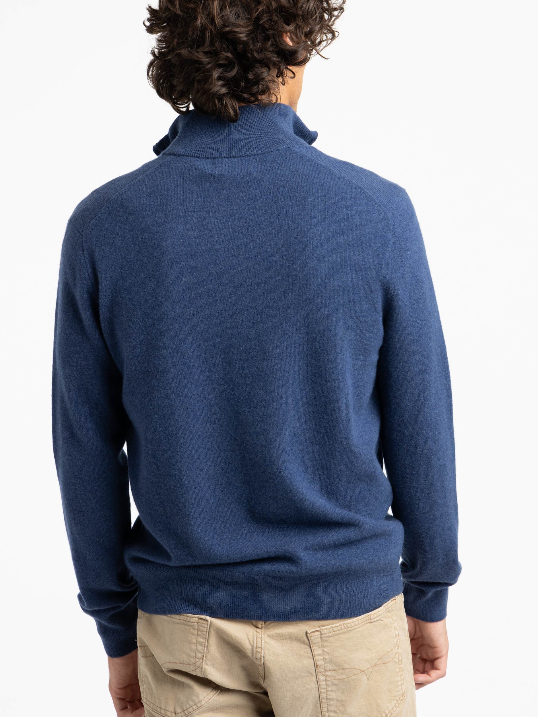 Navy Wool Quarter Zip
