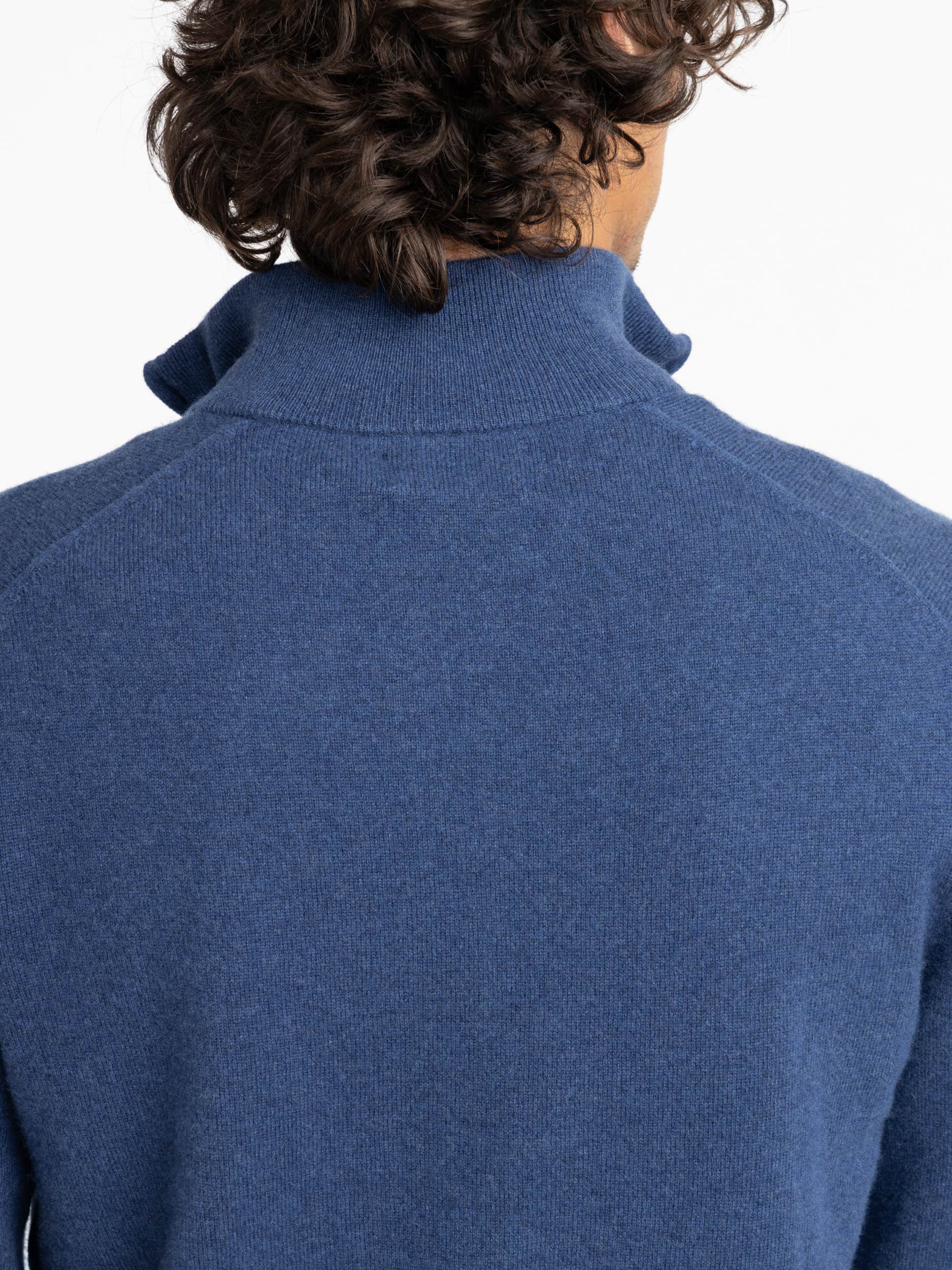 Navy Wool Quarter Zip