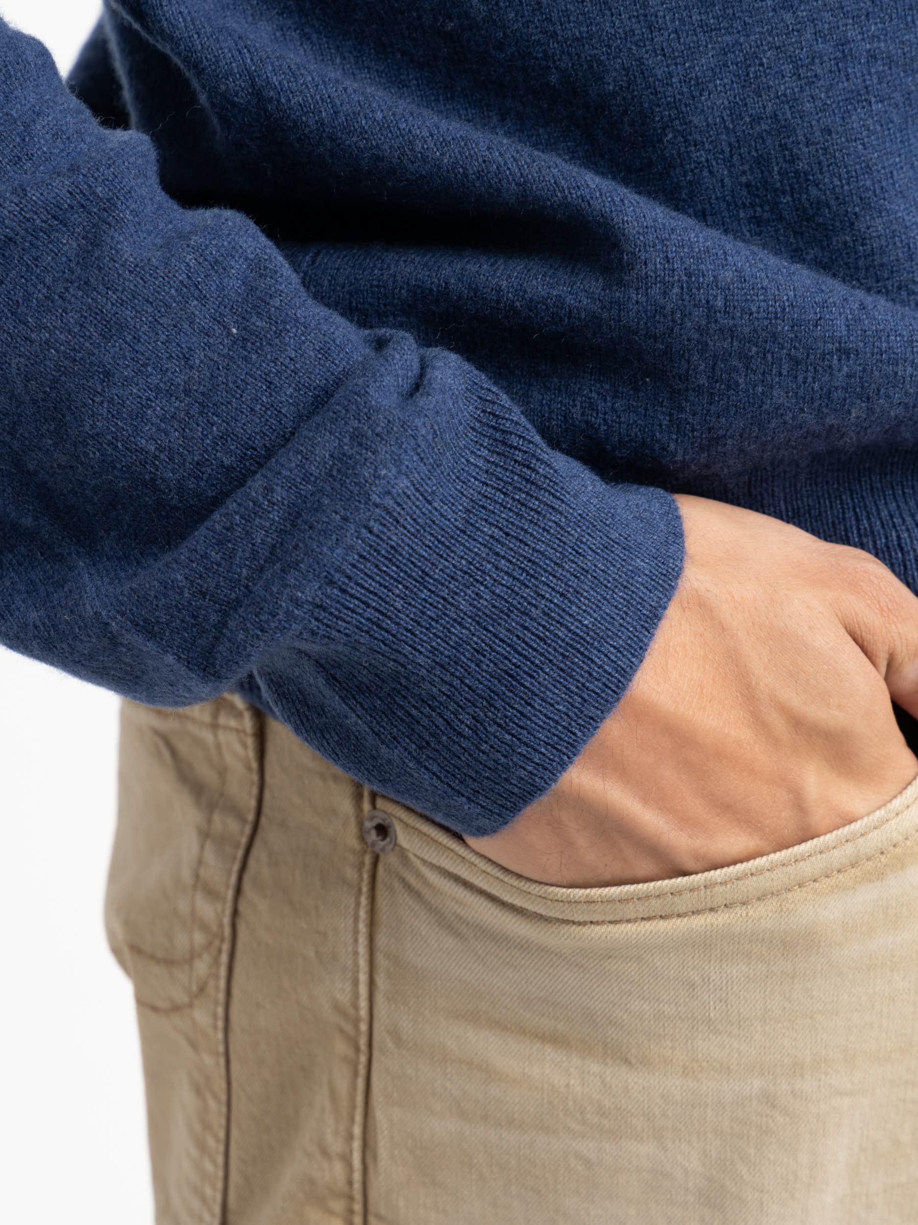 Navy Wool Quarter Zip