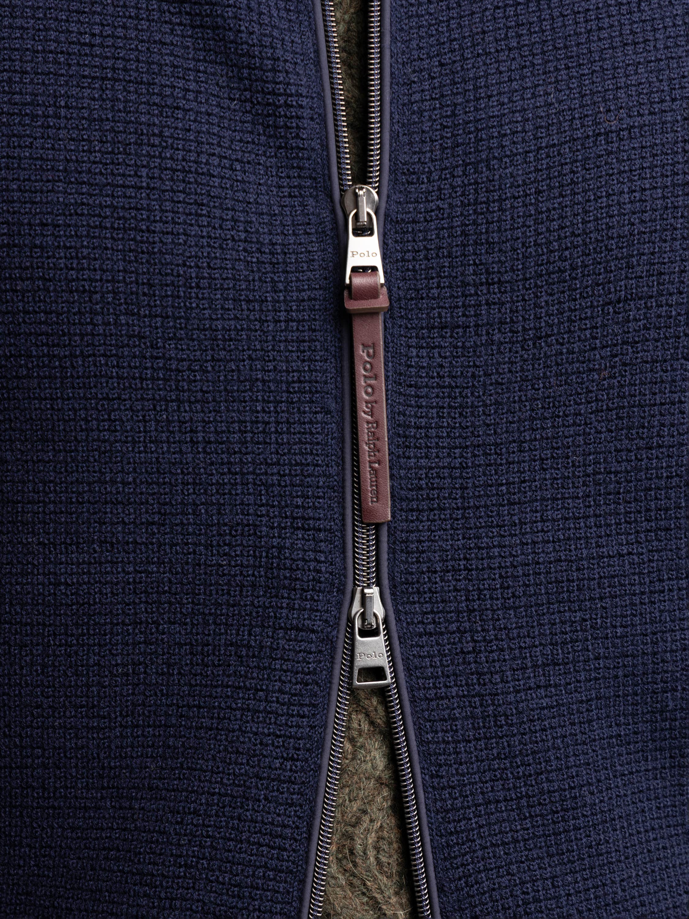 Navy Hybrid Full-Zip Sweater Vest