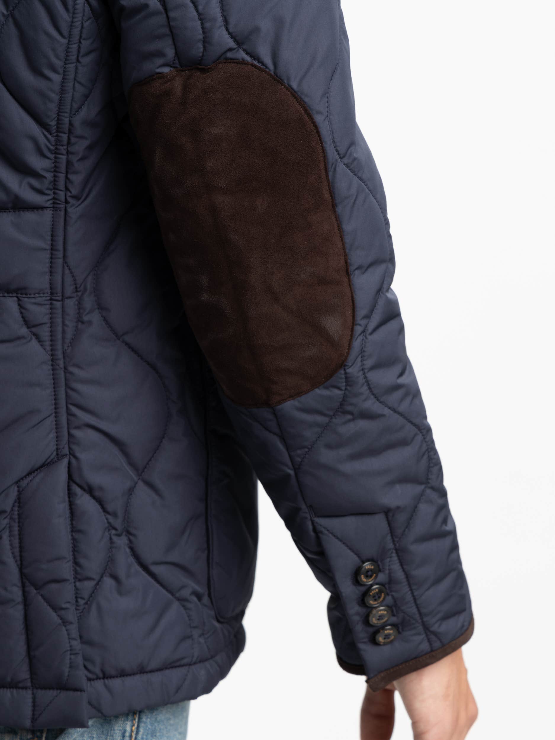 Suede Trim Quilted Jacket