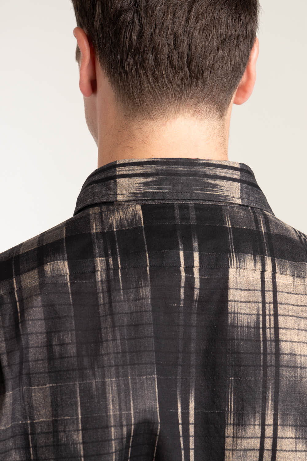 Black and Tan Plaid Sport Shirt