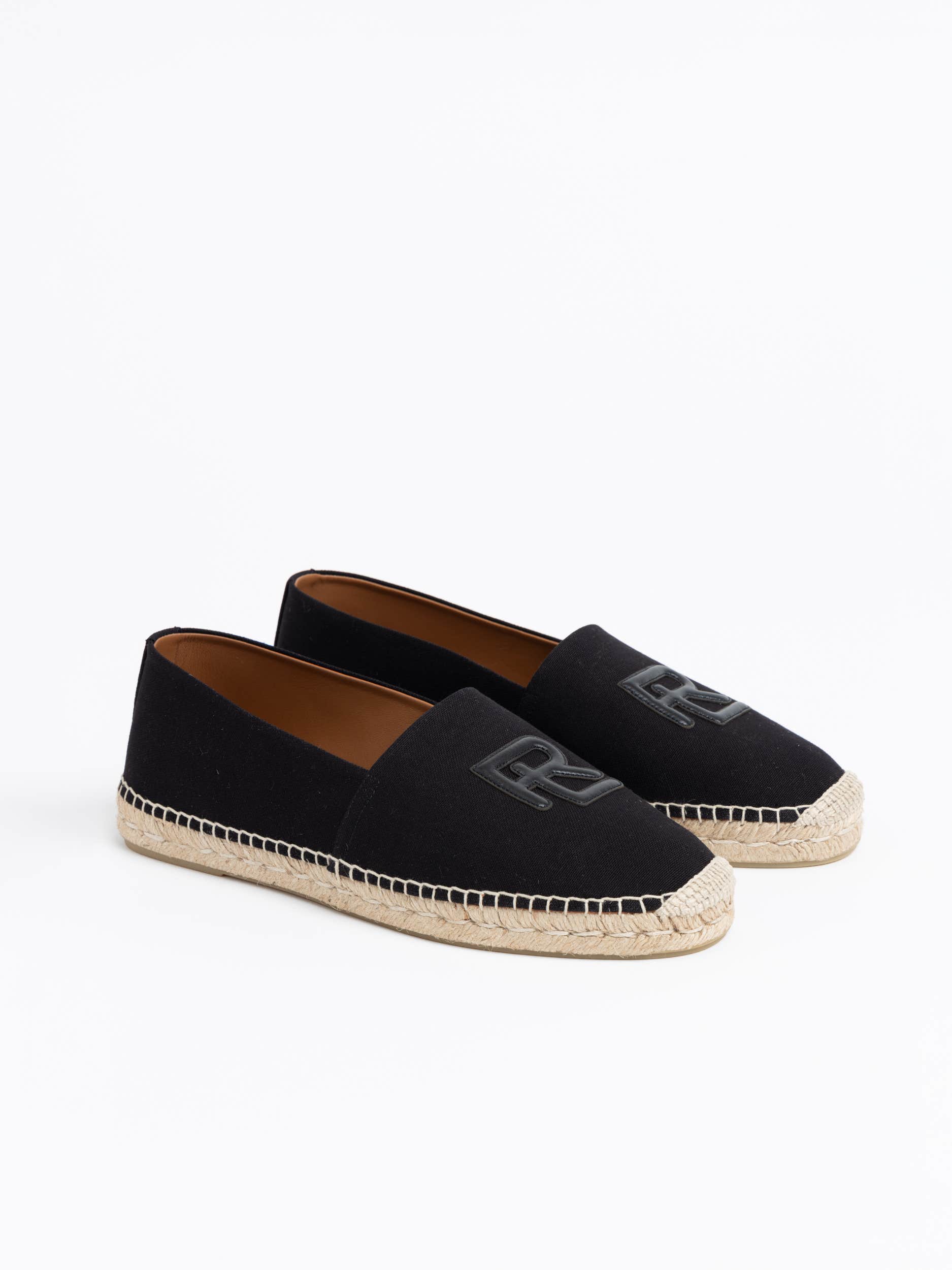 Black Bowsworth Canvas Espadrille with RL Logo