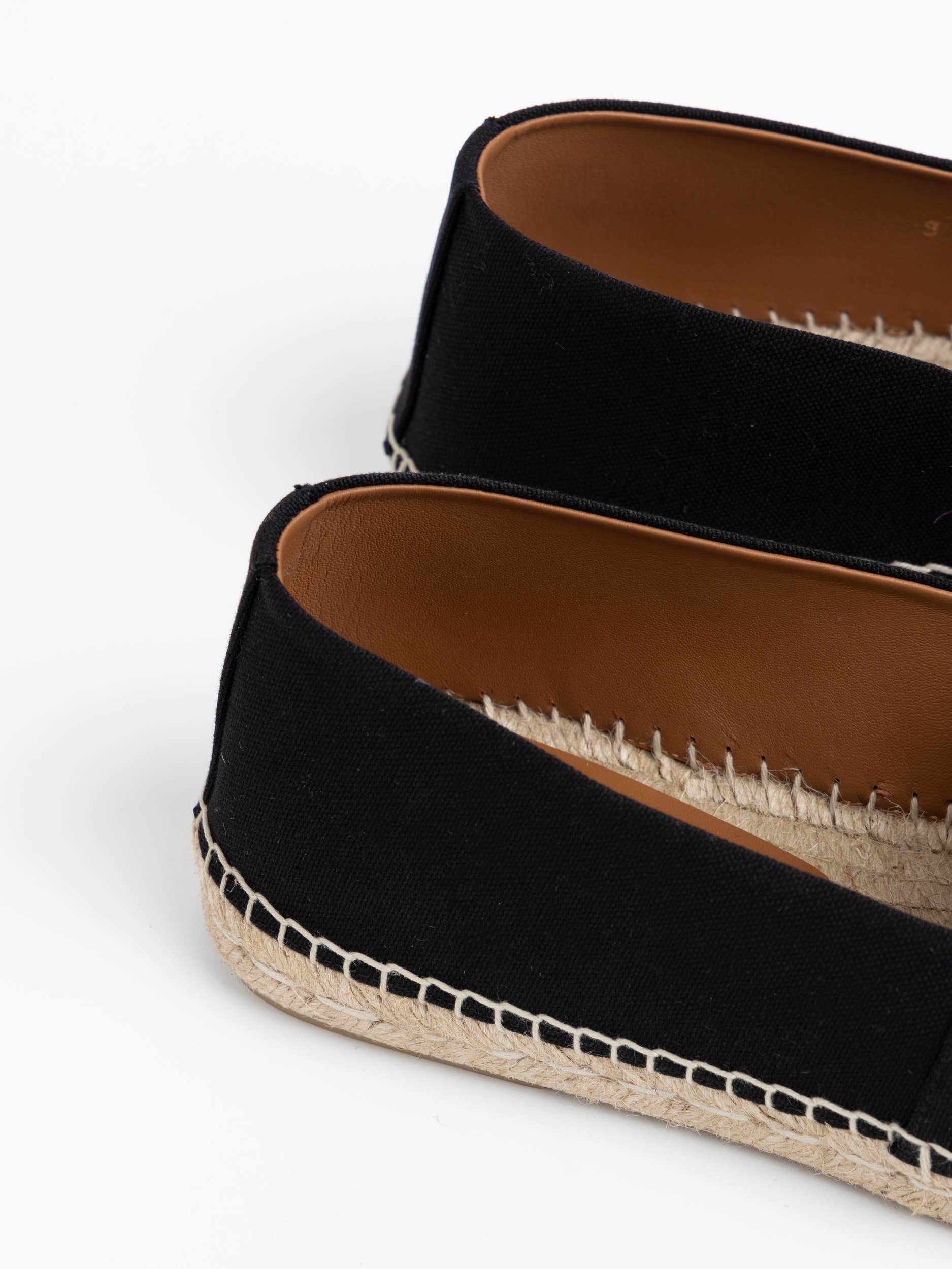 Black Bowsworth Canvas Espadrille with RL Logo