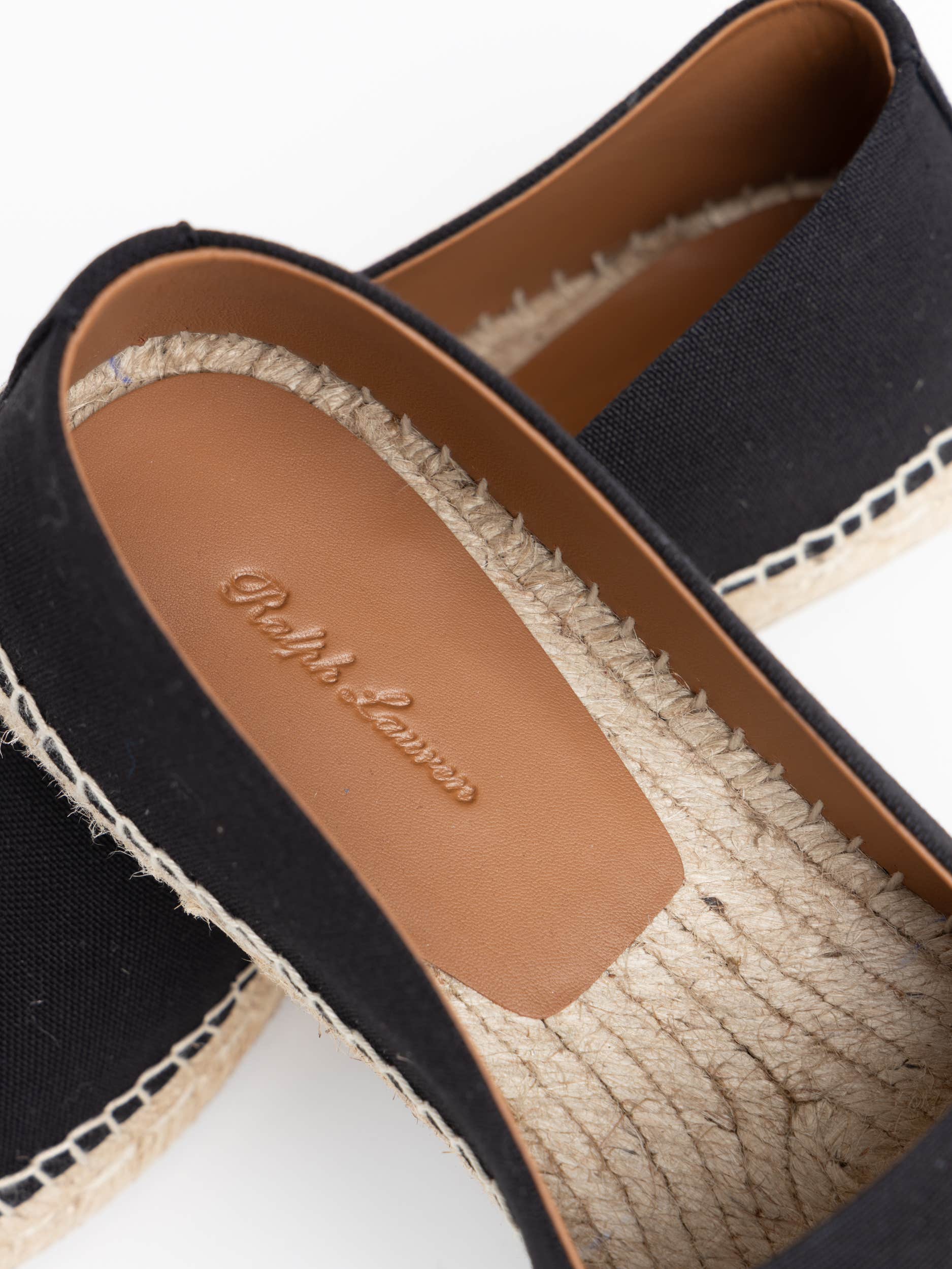 Black Bowsworth Canvas Espadrille with RL Logo