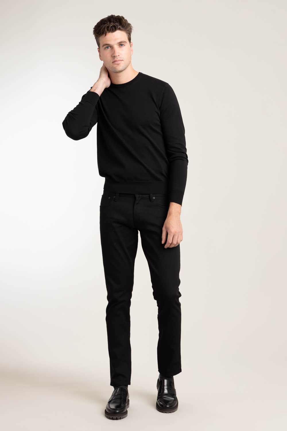 Black Cotton Sweater