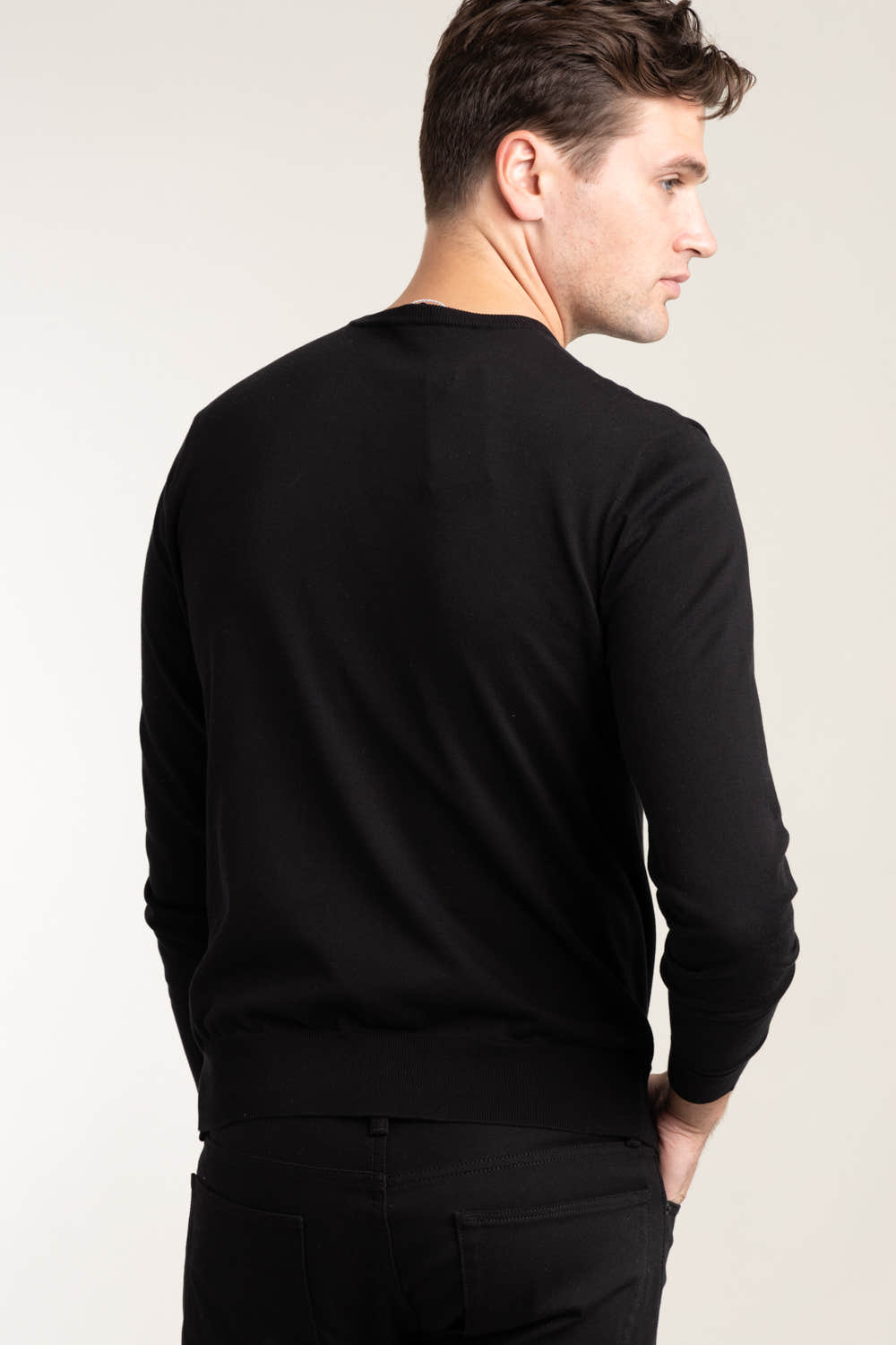 Black Cotton Sweater