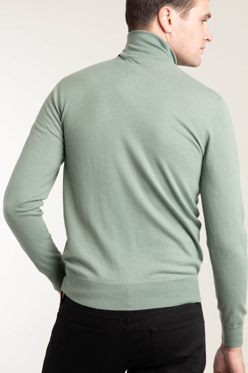 Green Cashmere Turtleneck