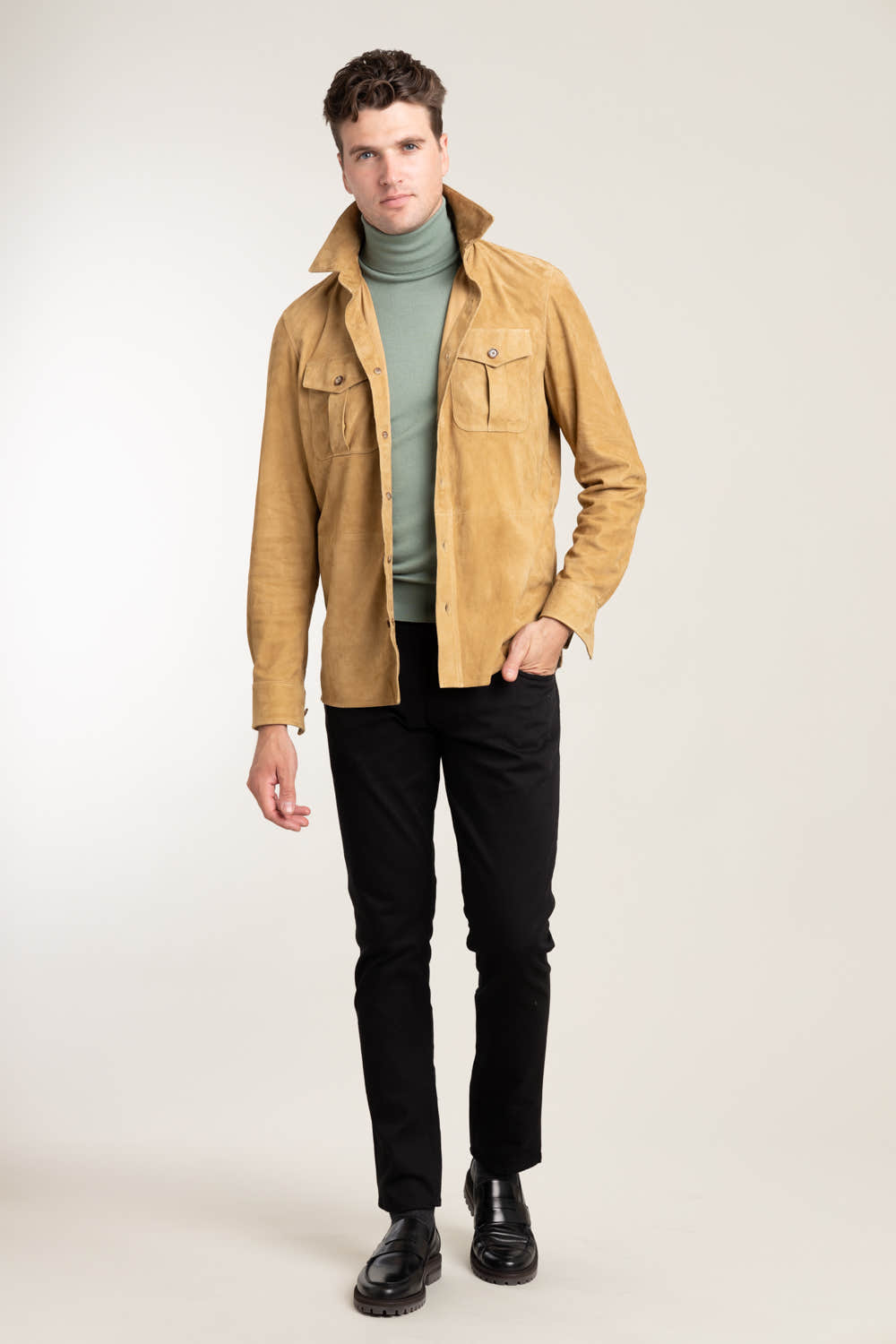 Green Cashmere Turtleneck