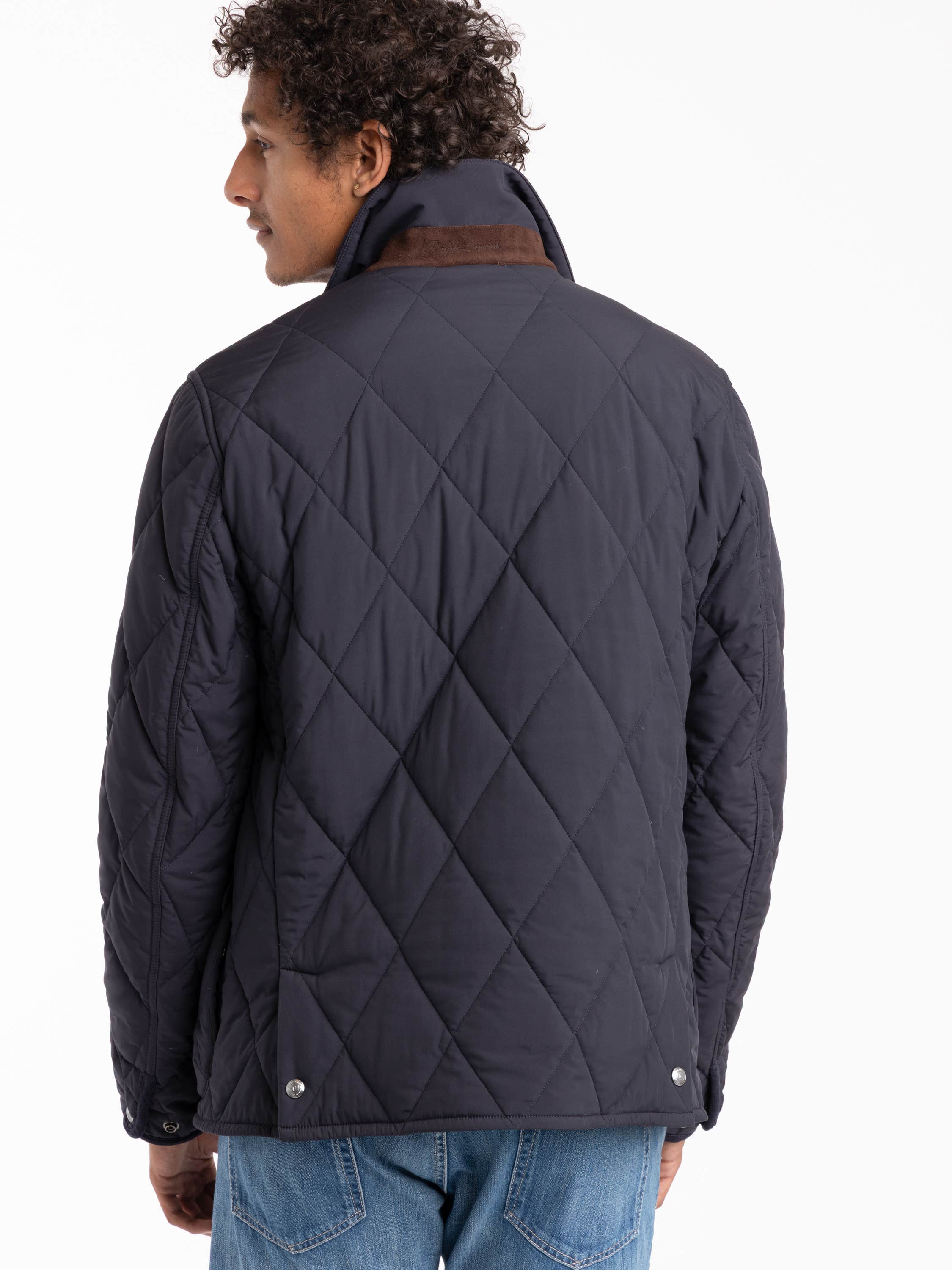 Navy Carleton Quilted Down Jacket