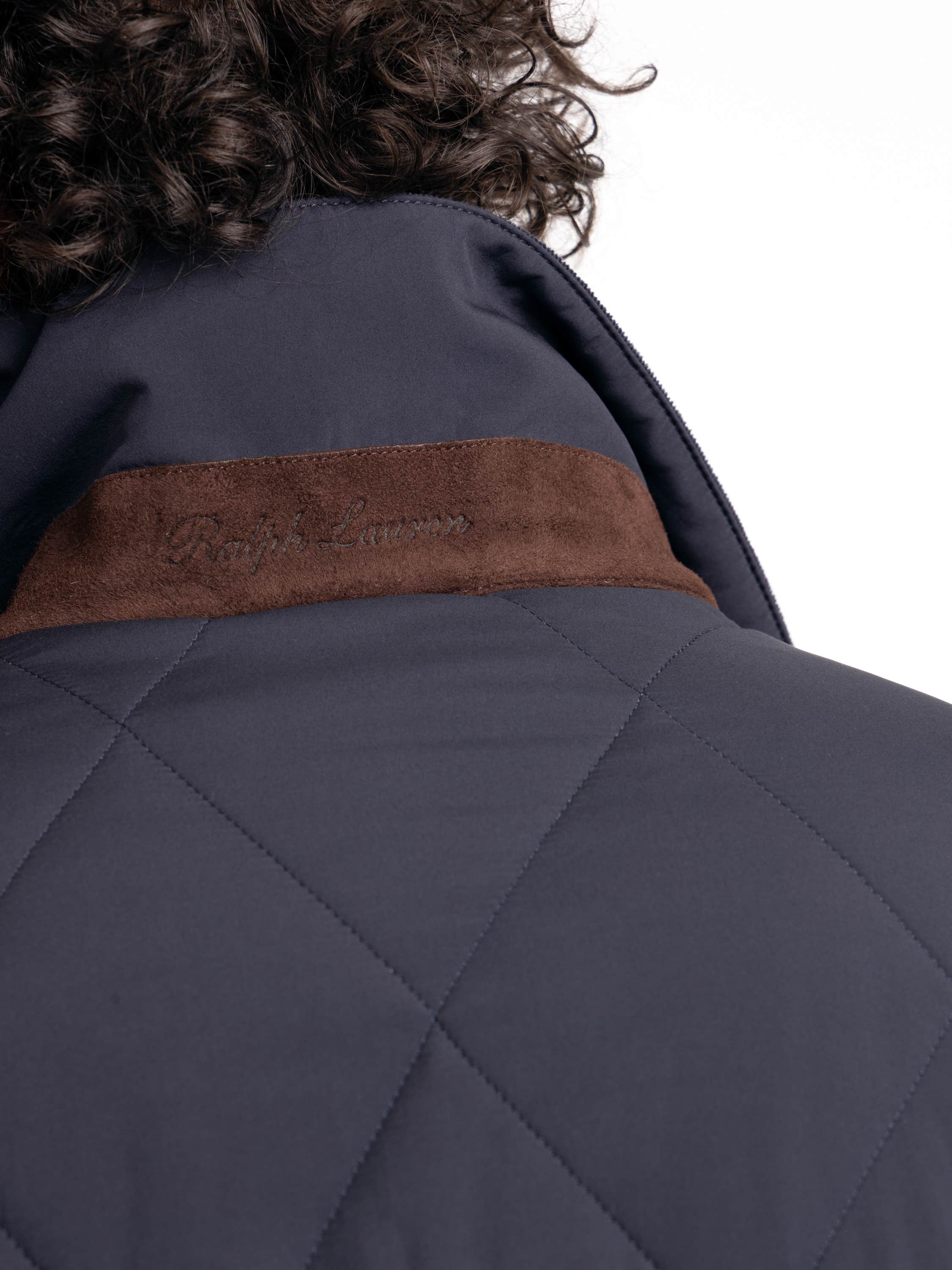 Navy Carleton Quilted Down Jacket