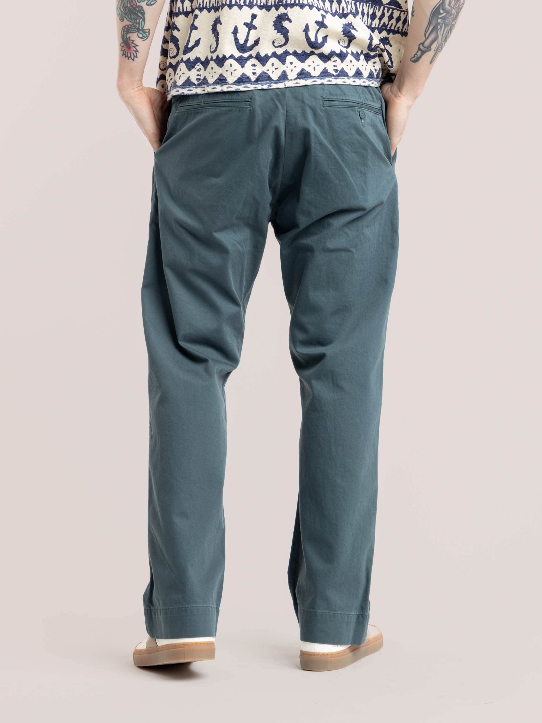 Green Cotton Trouser