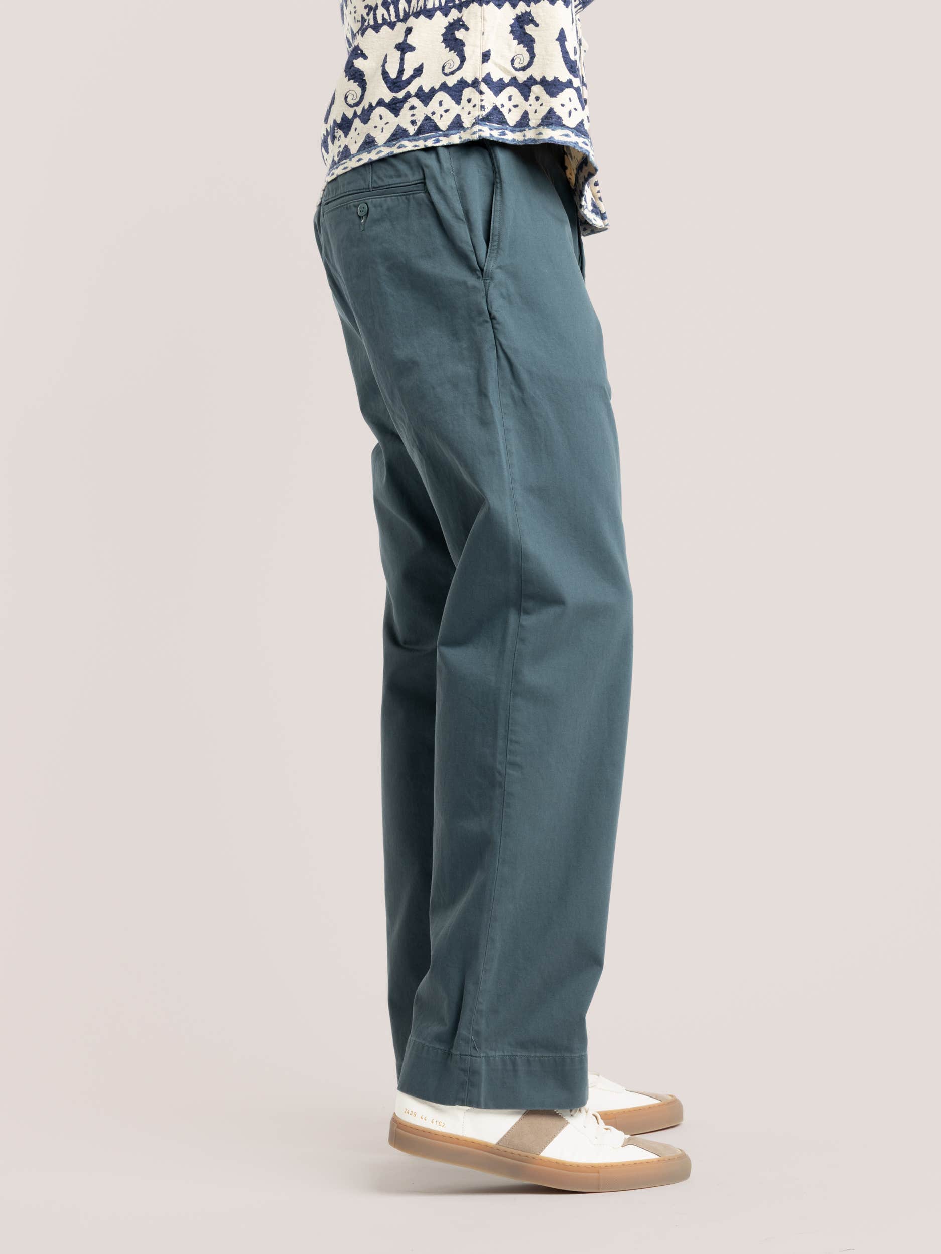 Green Cotton Trouser