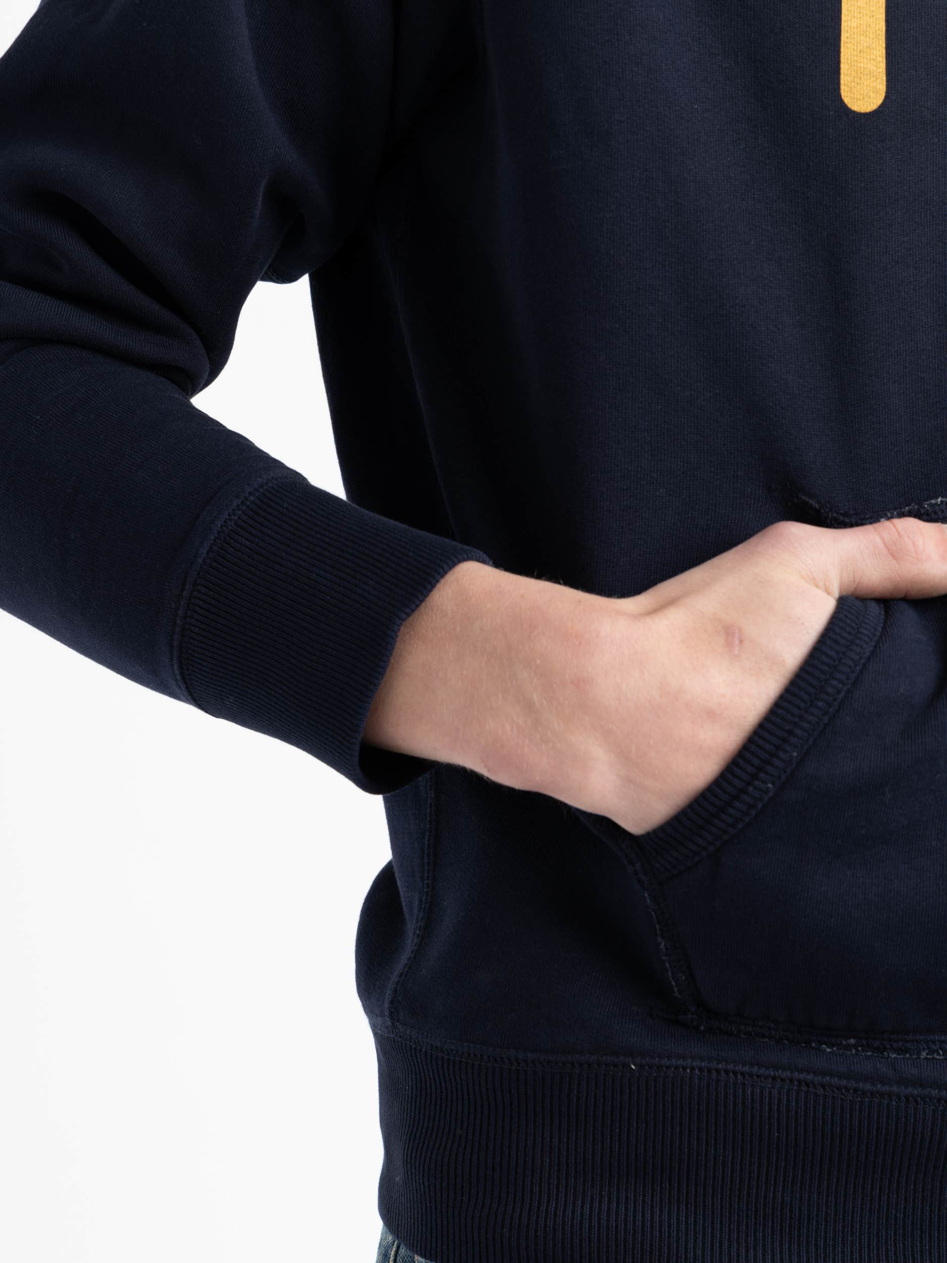 Navy Logo Fleece Hoodie