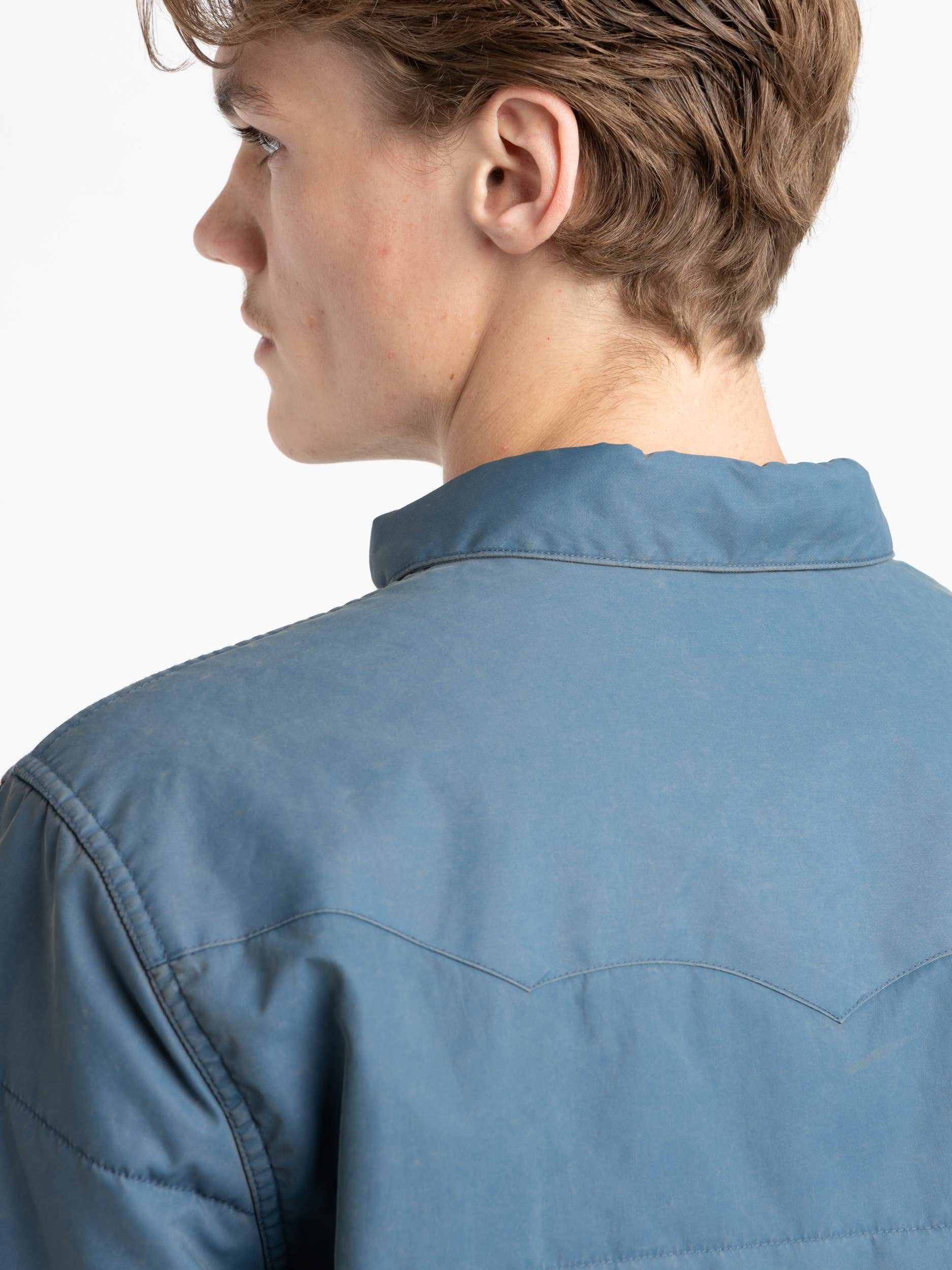 Quilted Twill Western Overshirt
