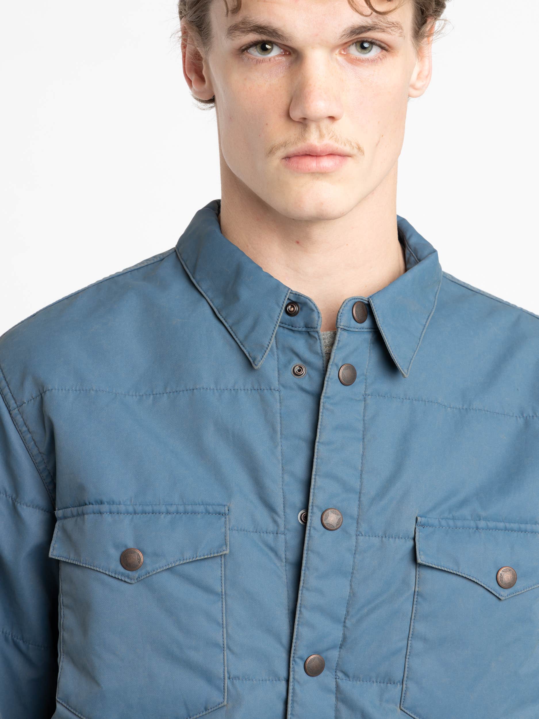 Quilted Twill Western Overshirt