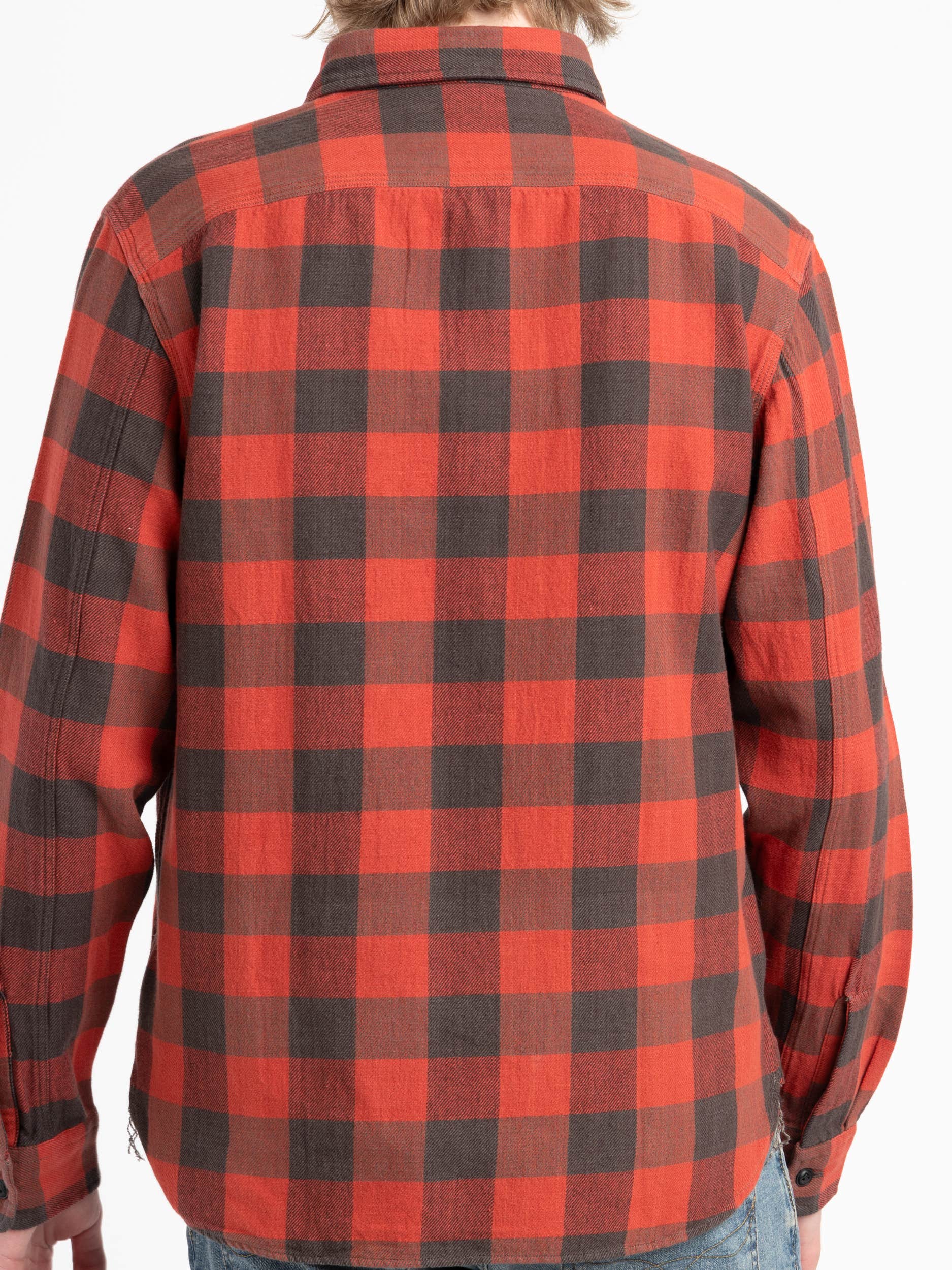 Red/Black Buffalo Plaid Twill Workshirt