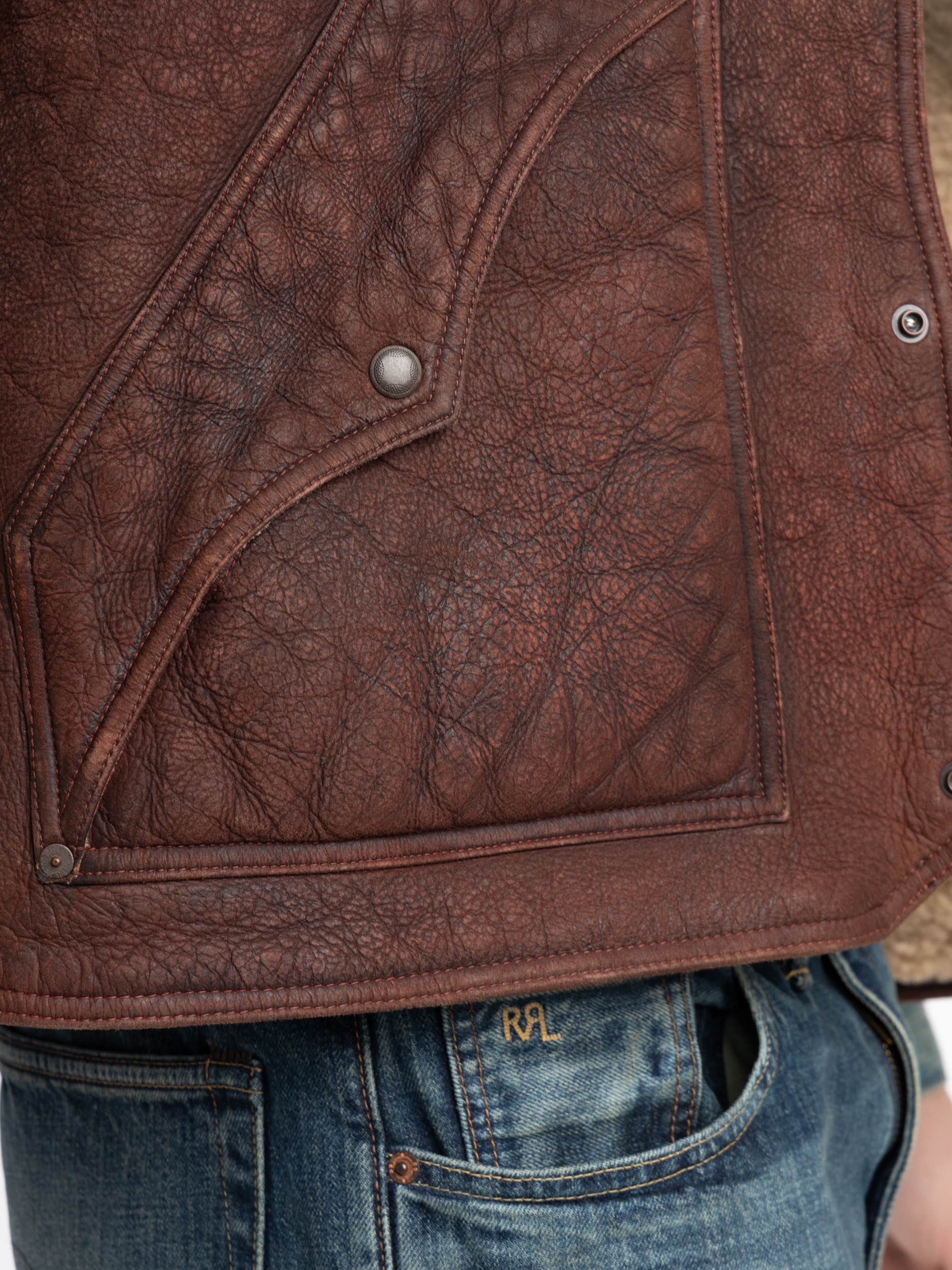 Two-Tone Shearling Vest