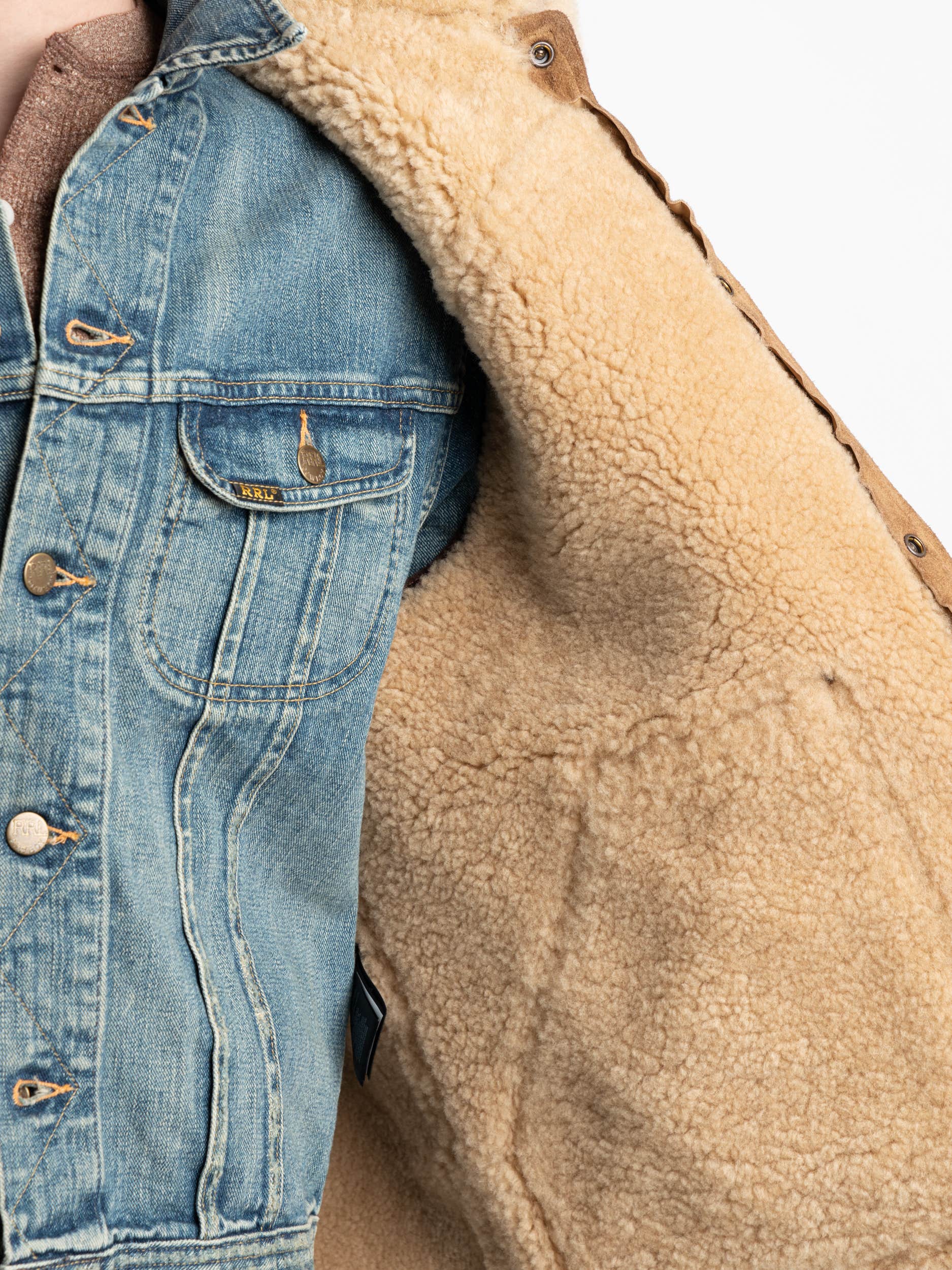 Two-Tone Shearling Vest