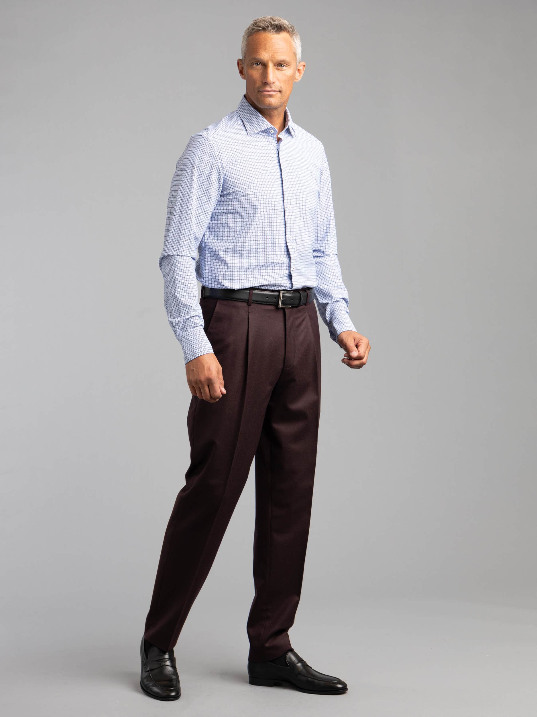 Casual Blue Patterned Jersey Shirt