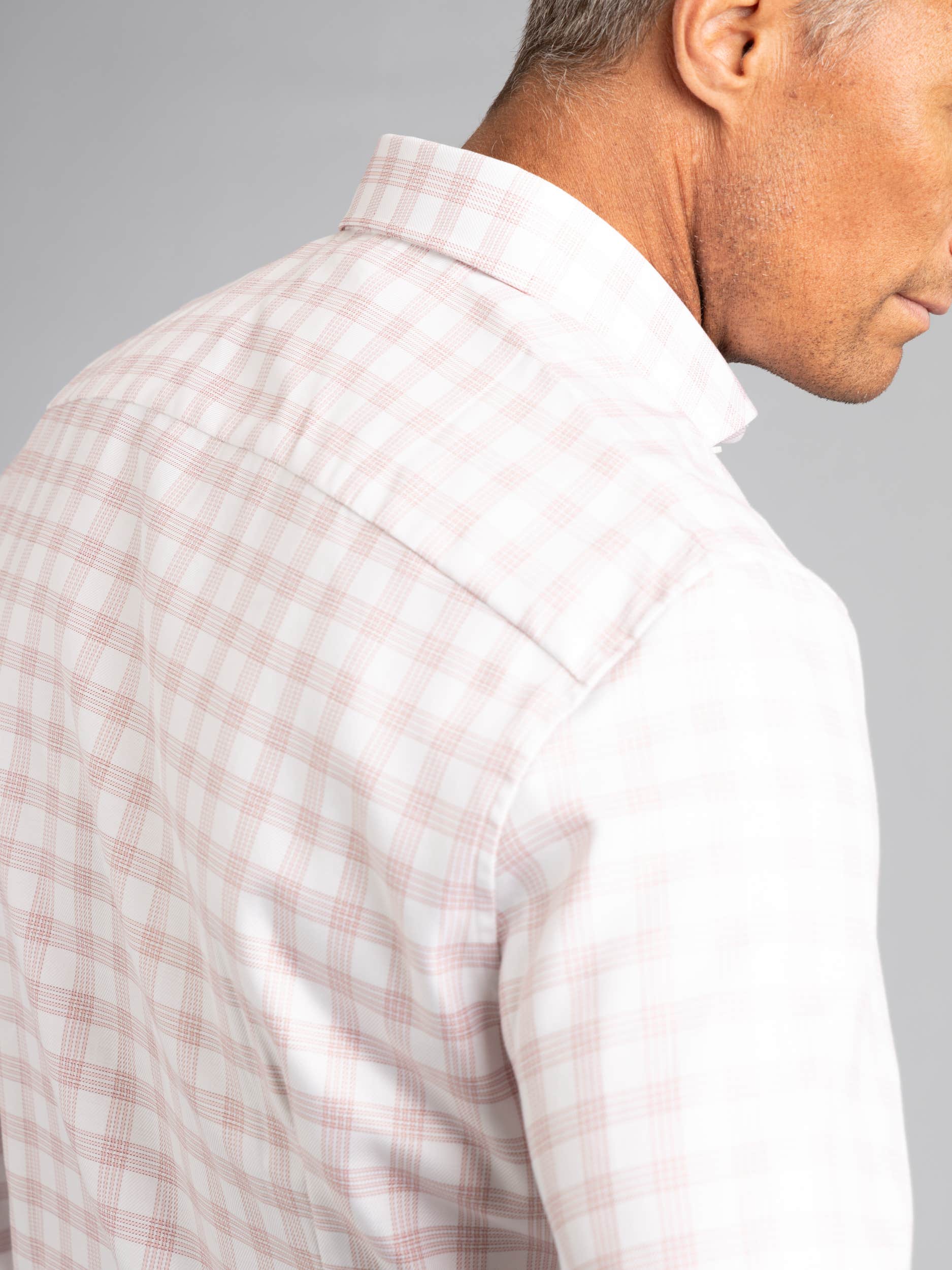 Light Pink Plaid Dress Shirt