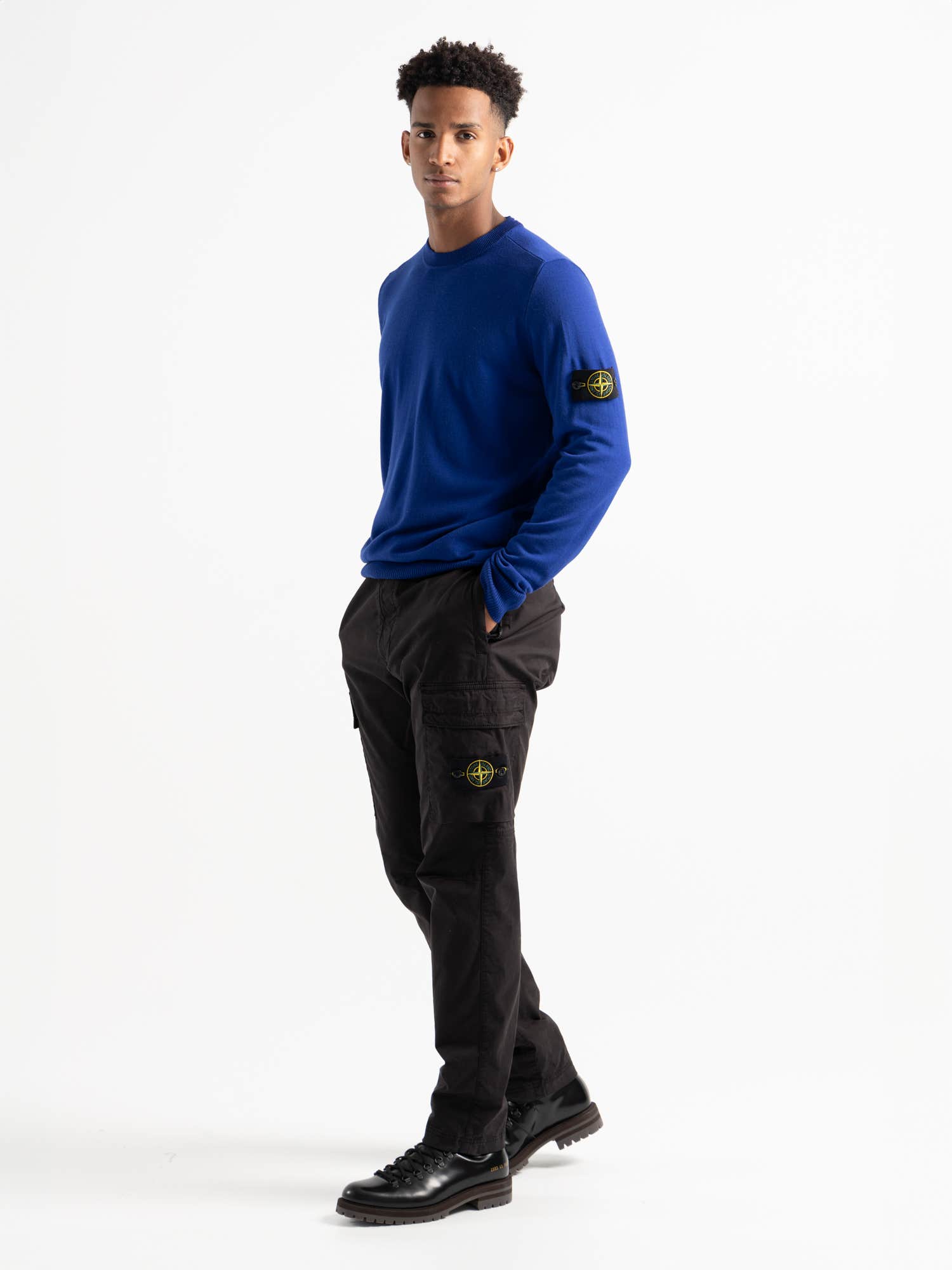 Blue Wool Crewneck Sweater