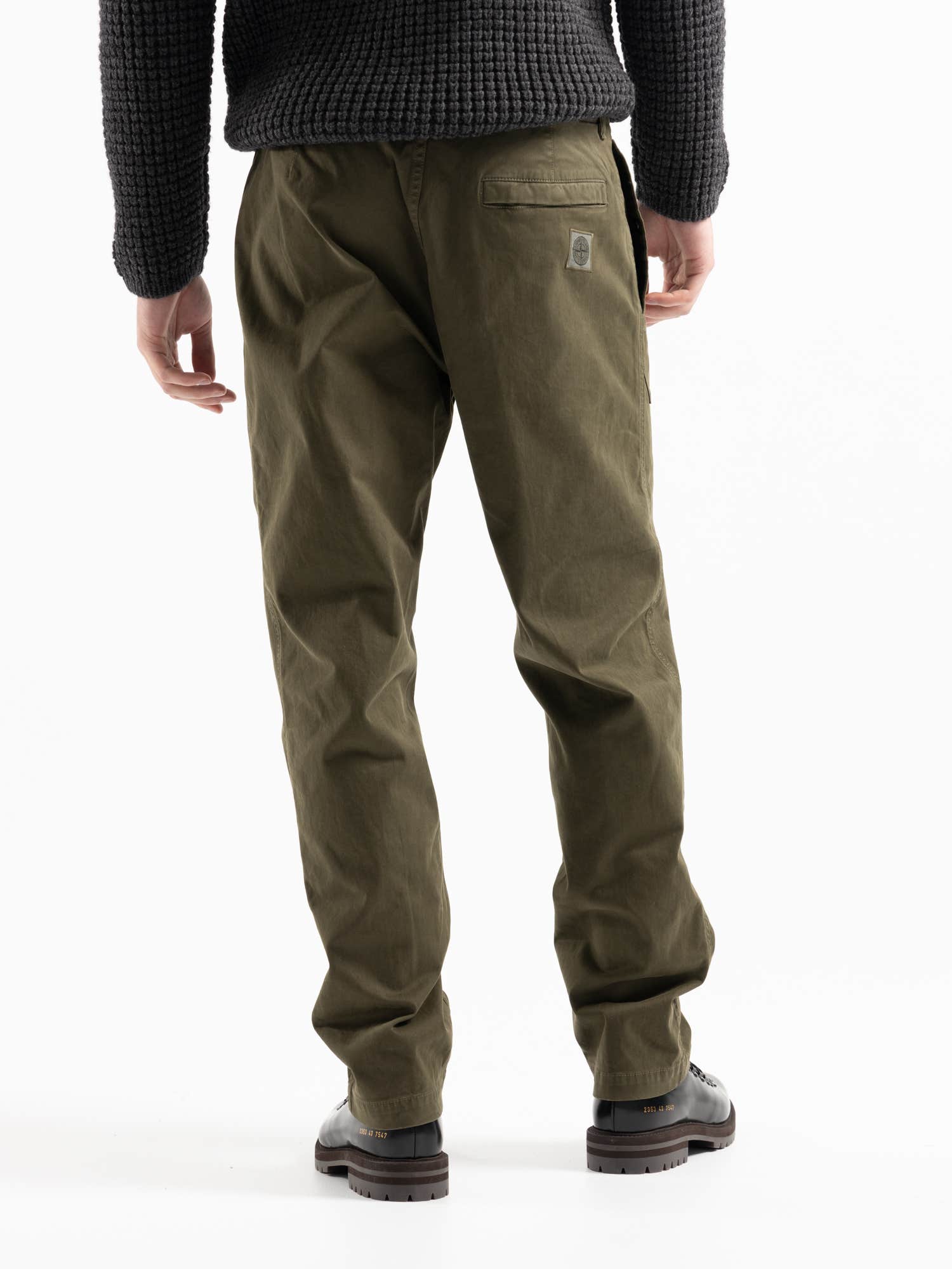 Green Stretch Gabardine Chino