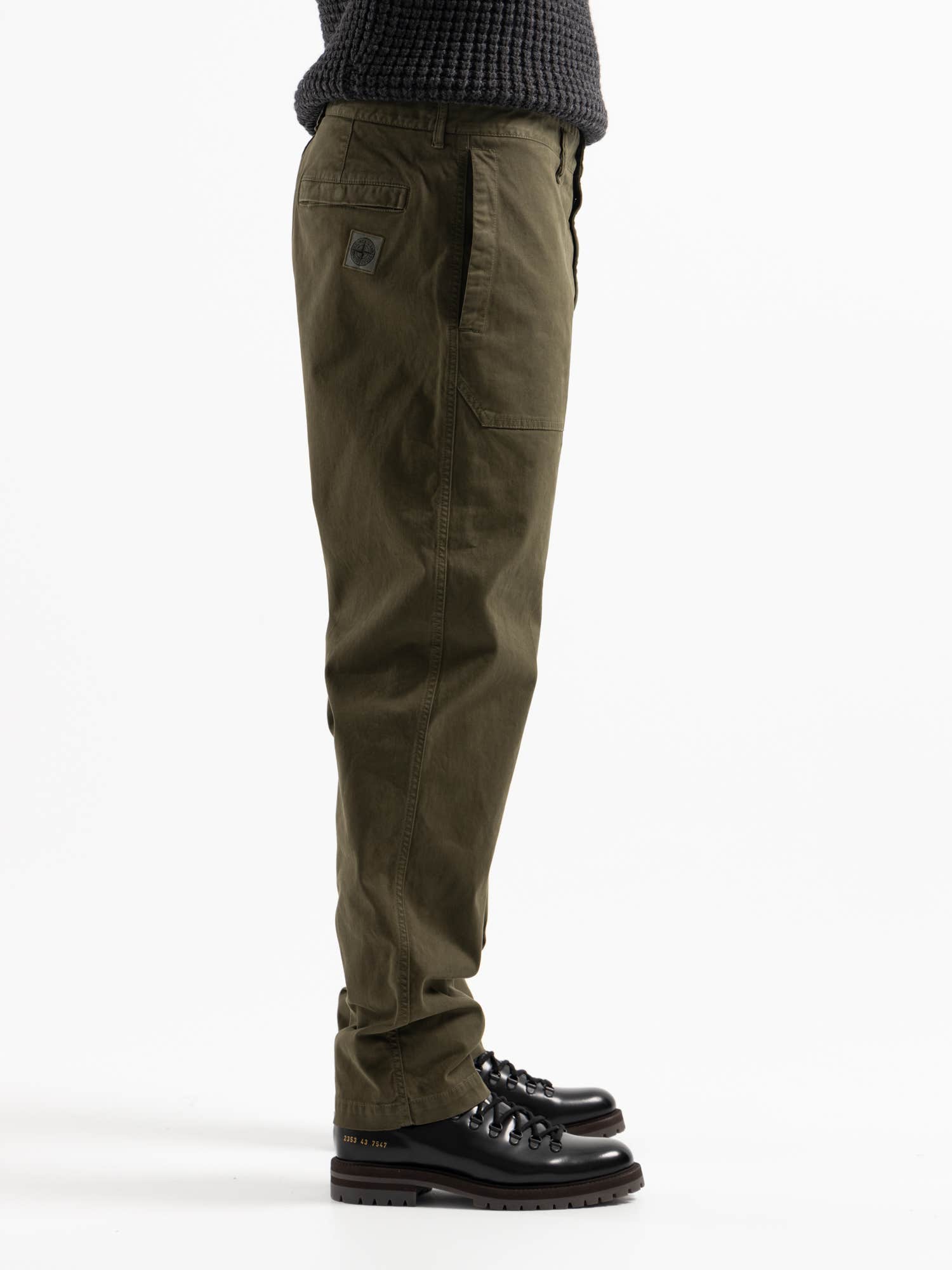 Green Stretch Gabardine Chino