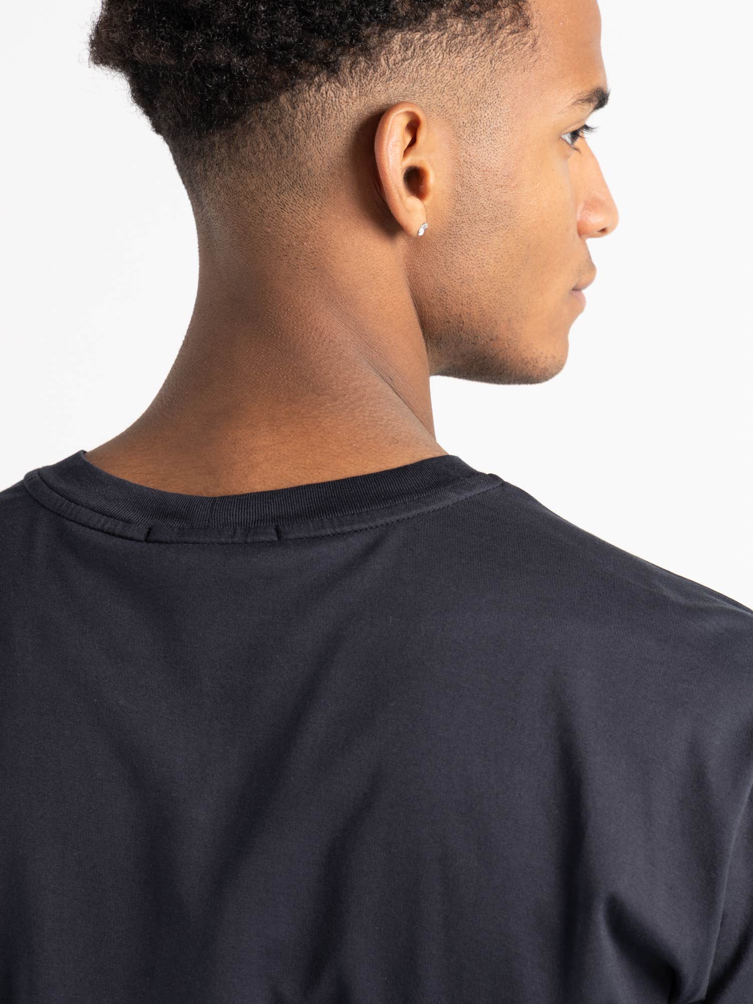 Navy Cotton Long Sleeve T-Shirt