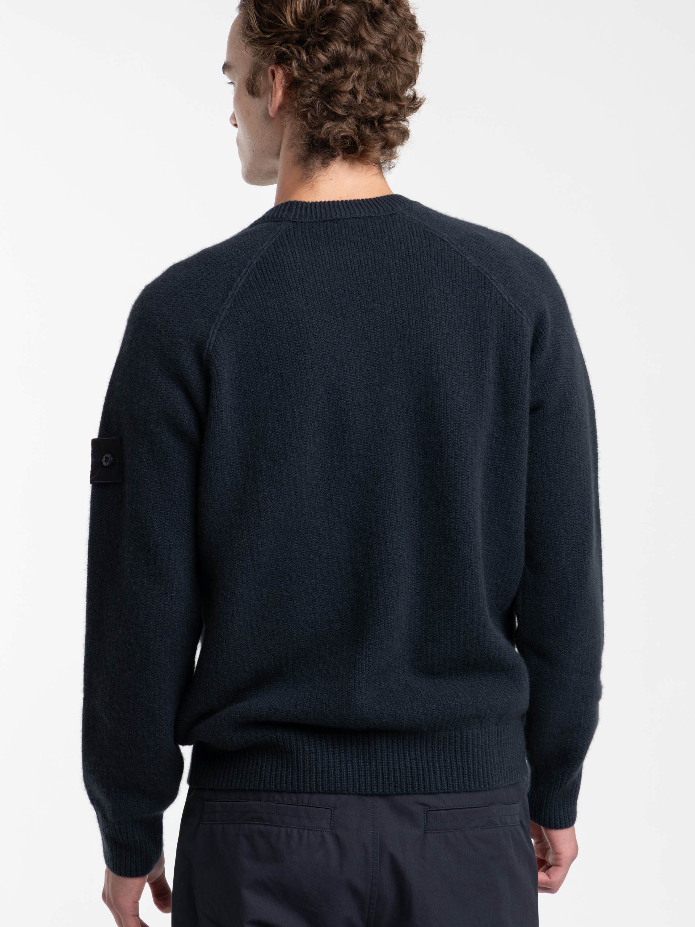 Navy Cashmere Ghost Knit Crewneck