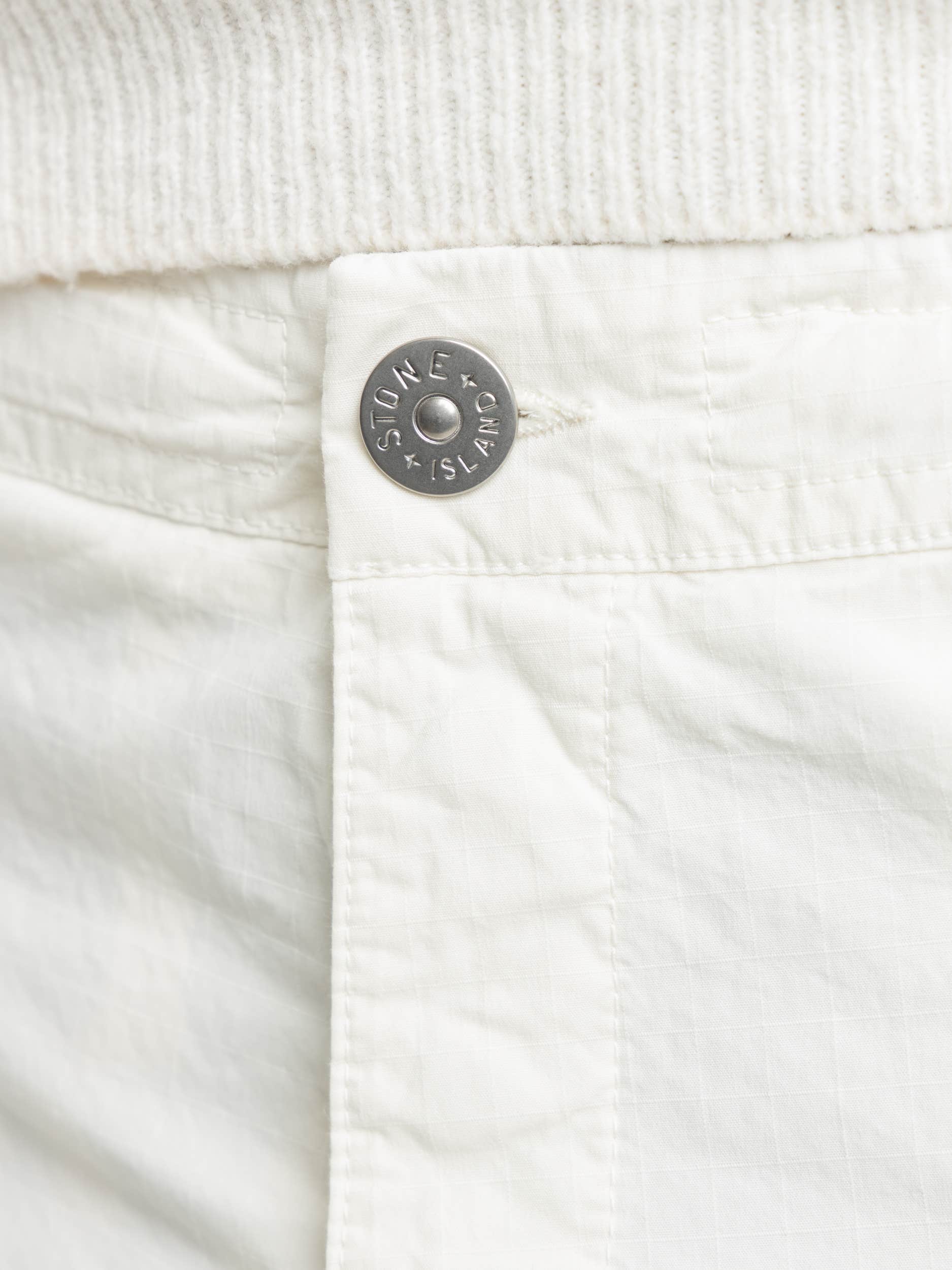 Ivory Ripstop Cotton Cargo Bermuda Short