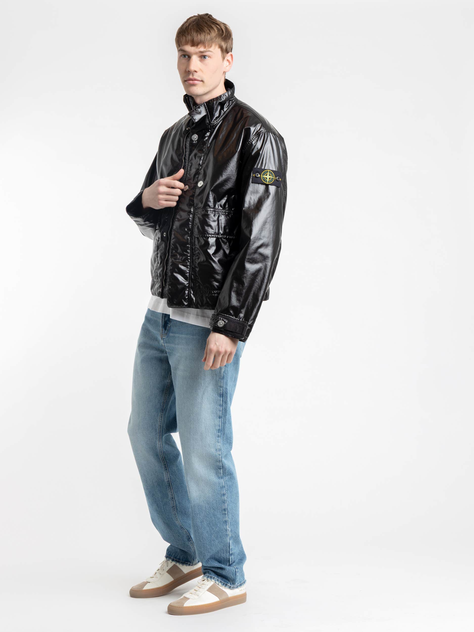 Mussola Gommata Black Jacket