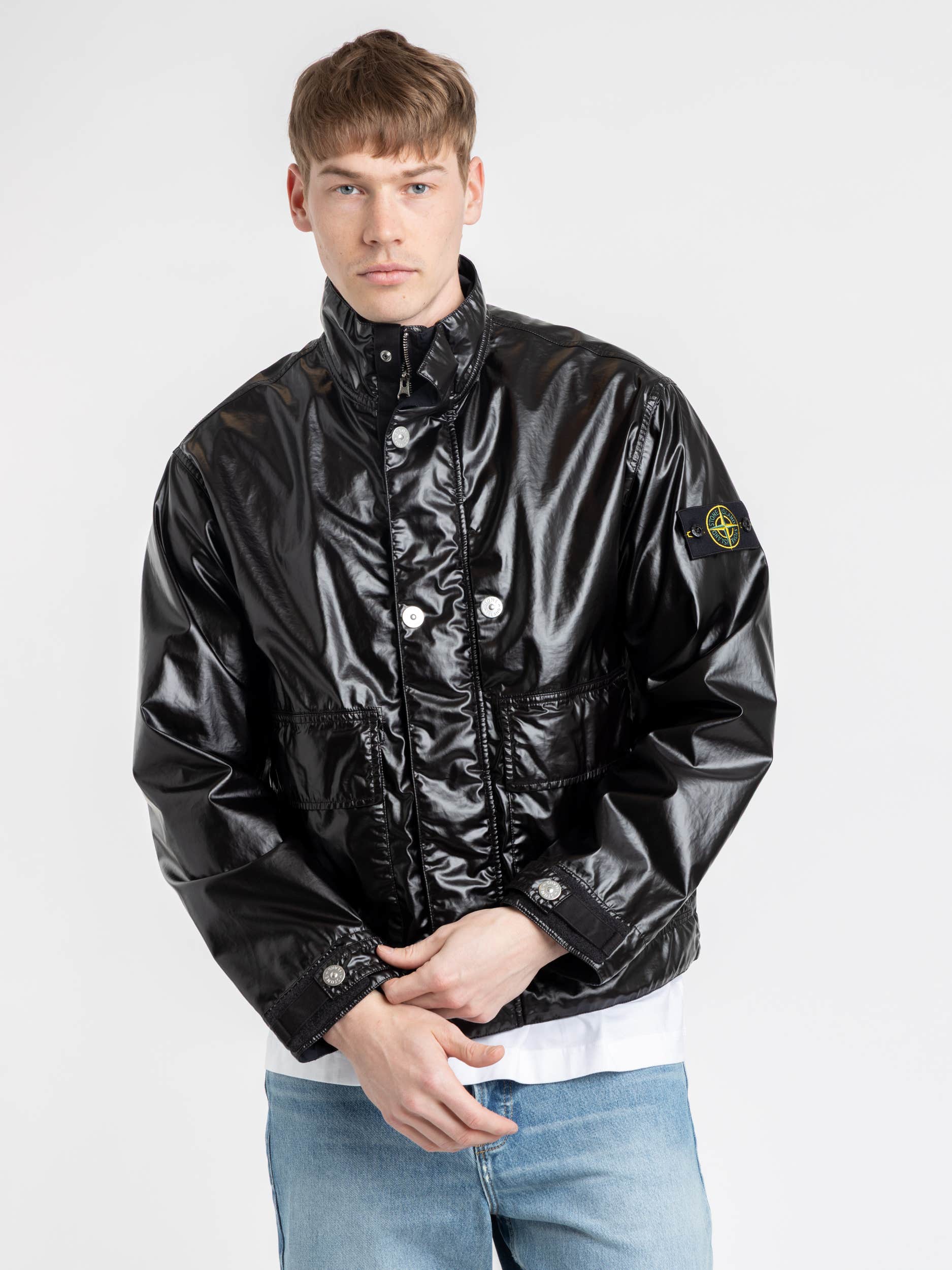 Mussola Gommata Black Jacket