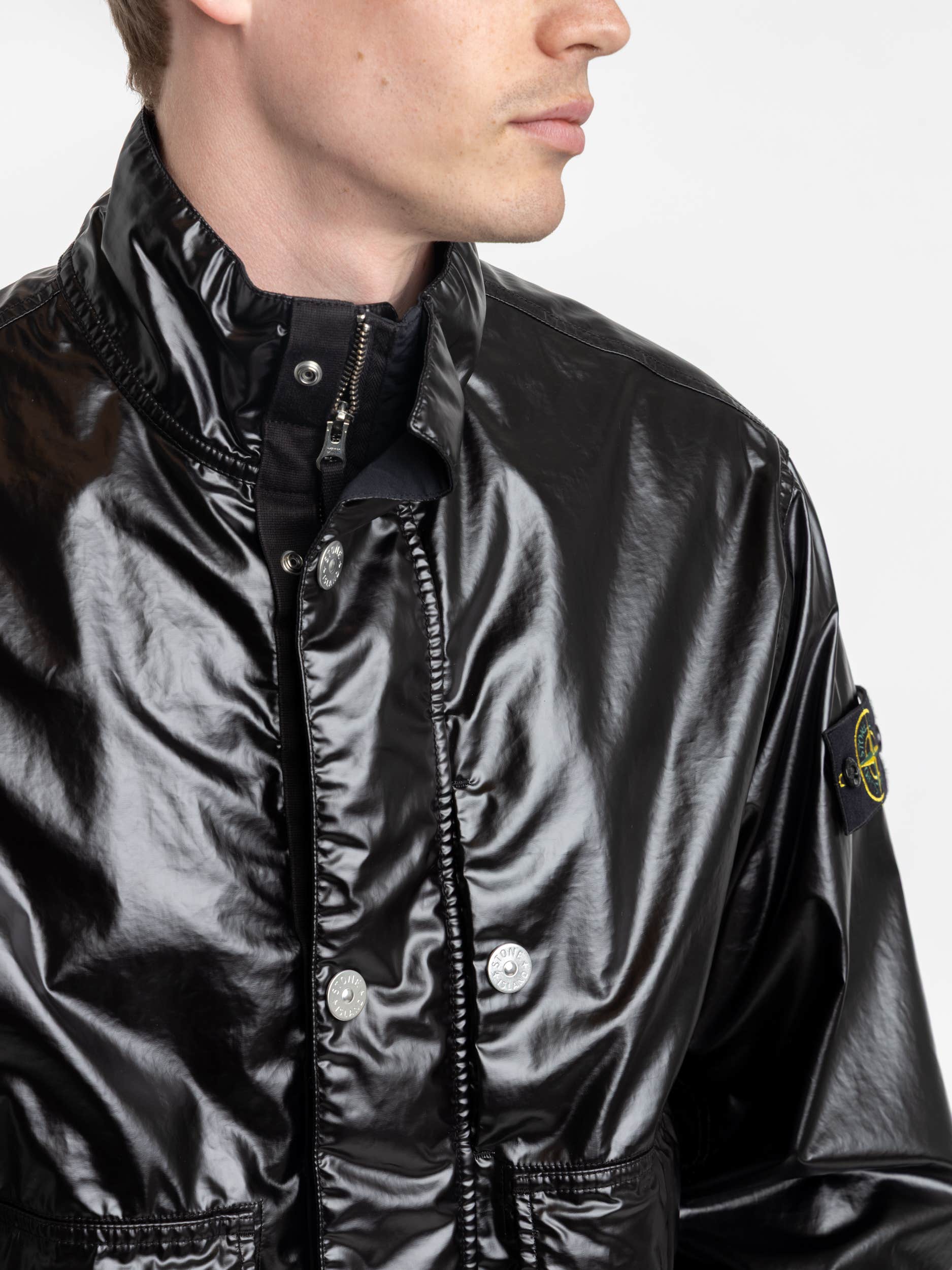 Mussola Gommata Black Jacket