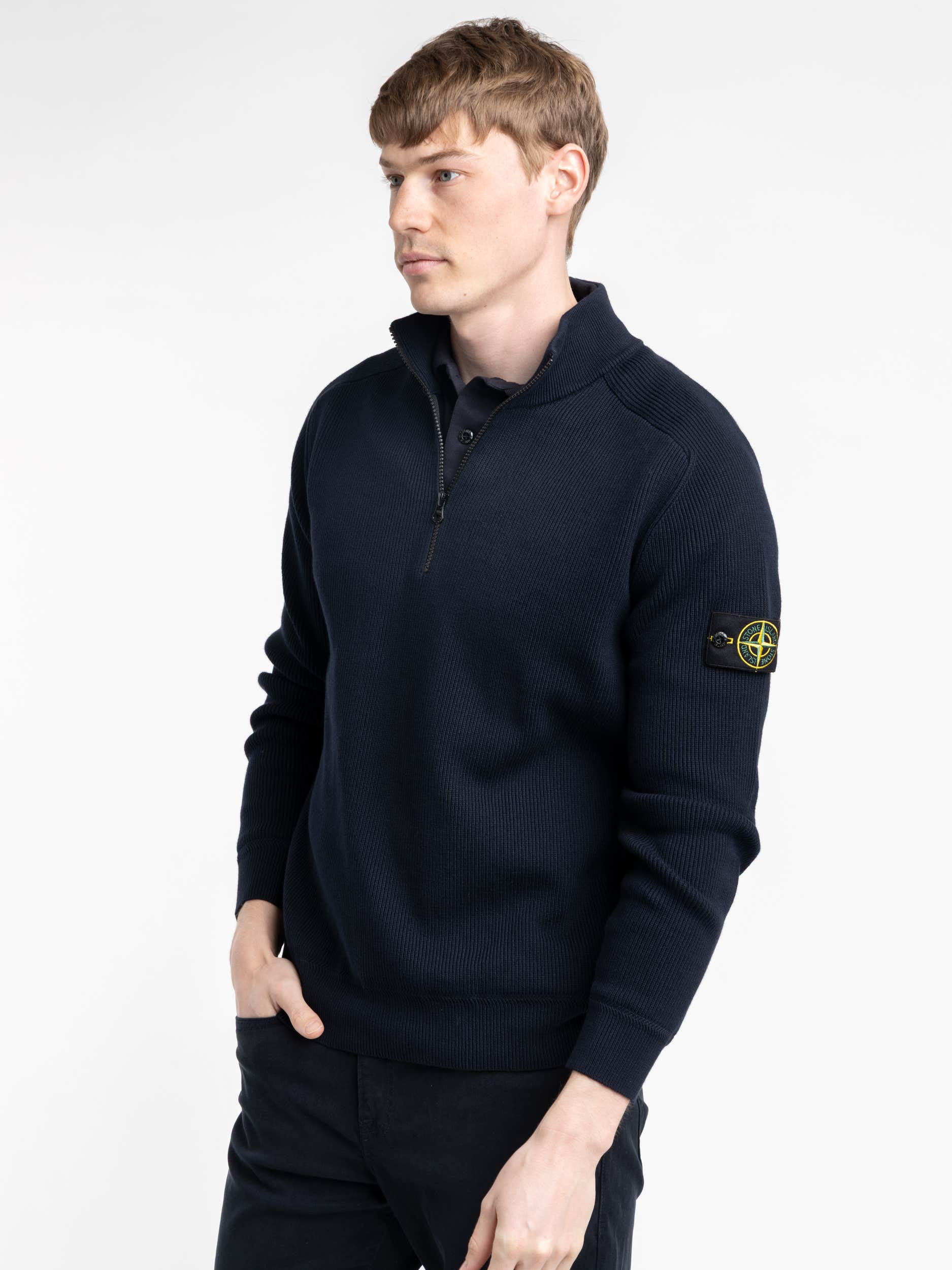 Quarter Zip Polo Sweater