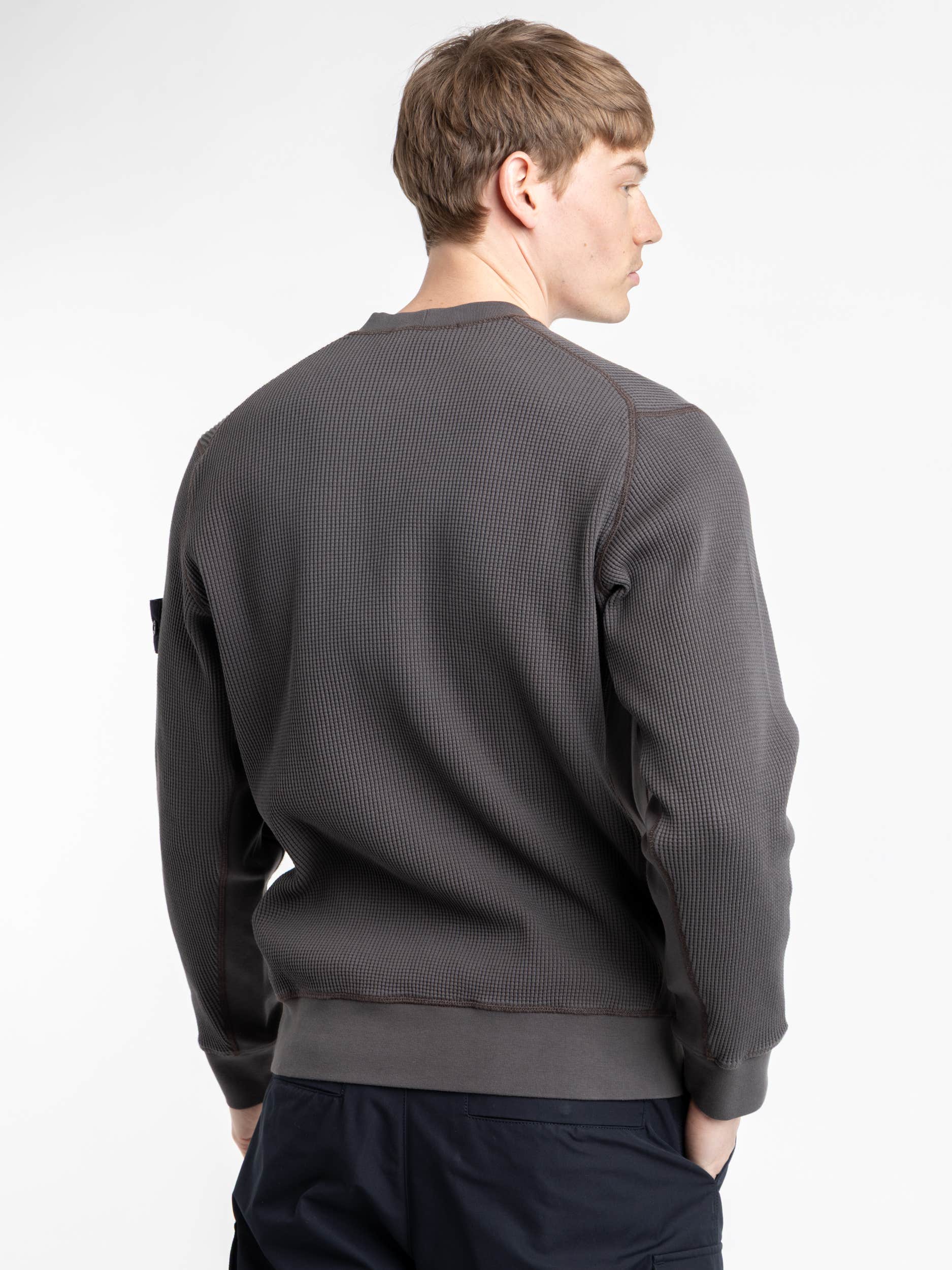 Waffle Cotton Fleece Long Sleeve Shirt