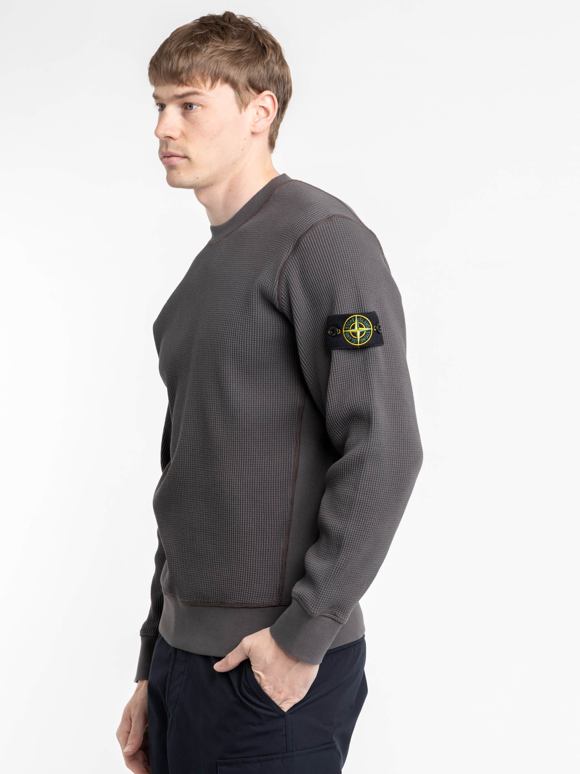 Waffle Cotton Fleece Long Sleeve Shirt