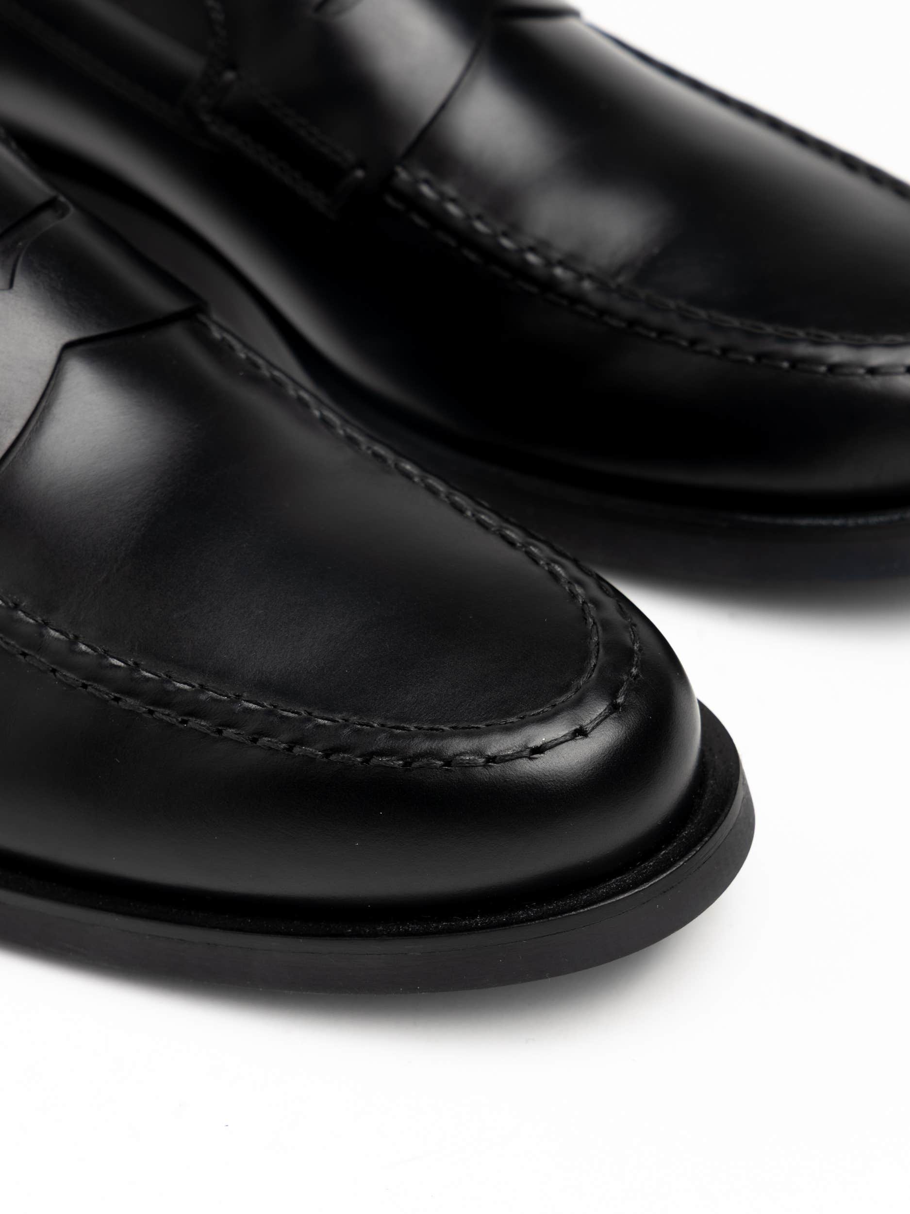 Black Leather Loafer