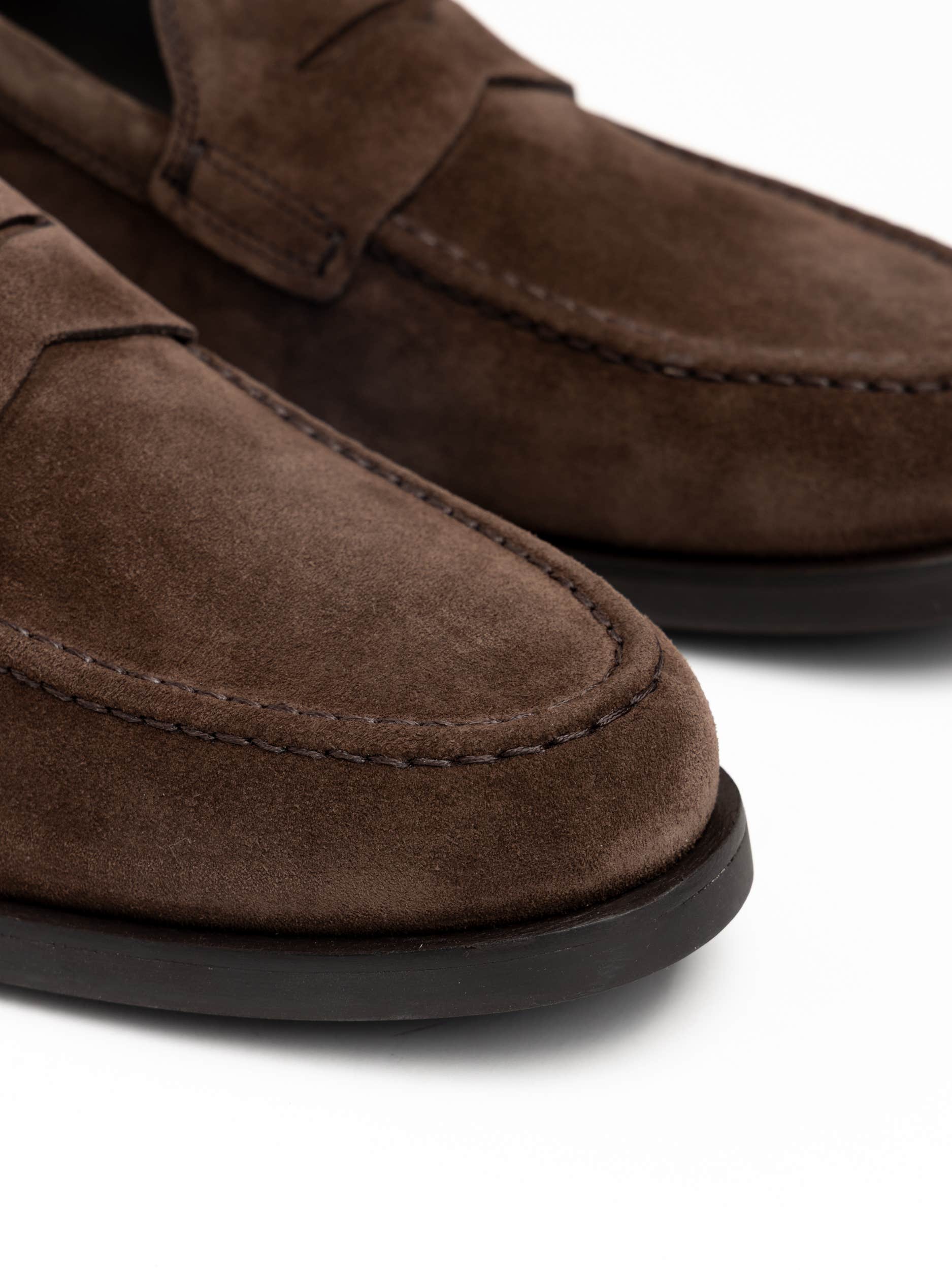 Dark Brown Suede Loafer