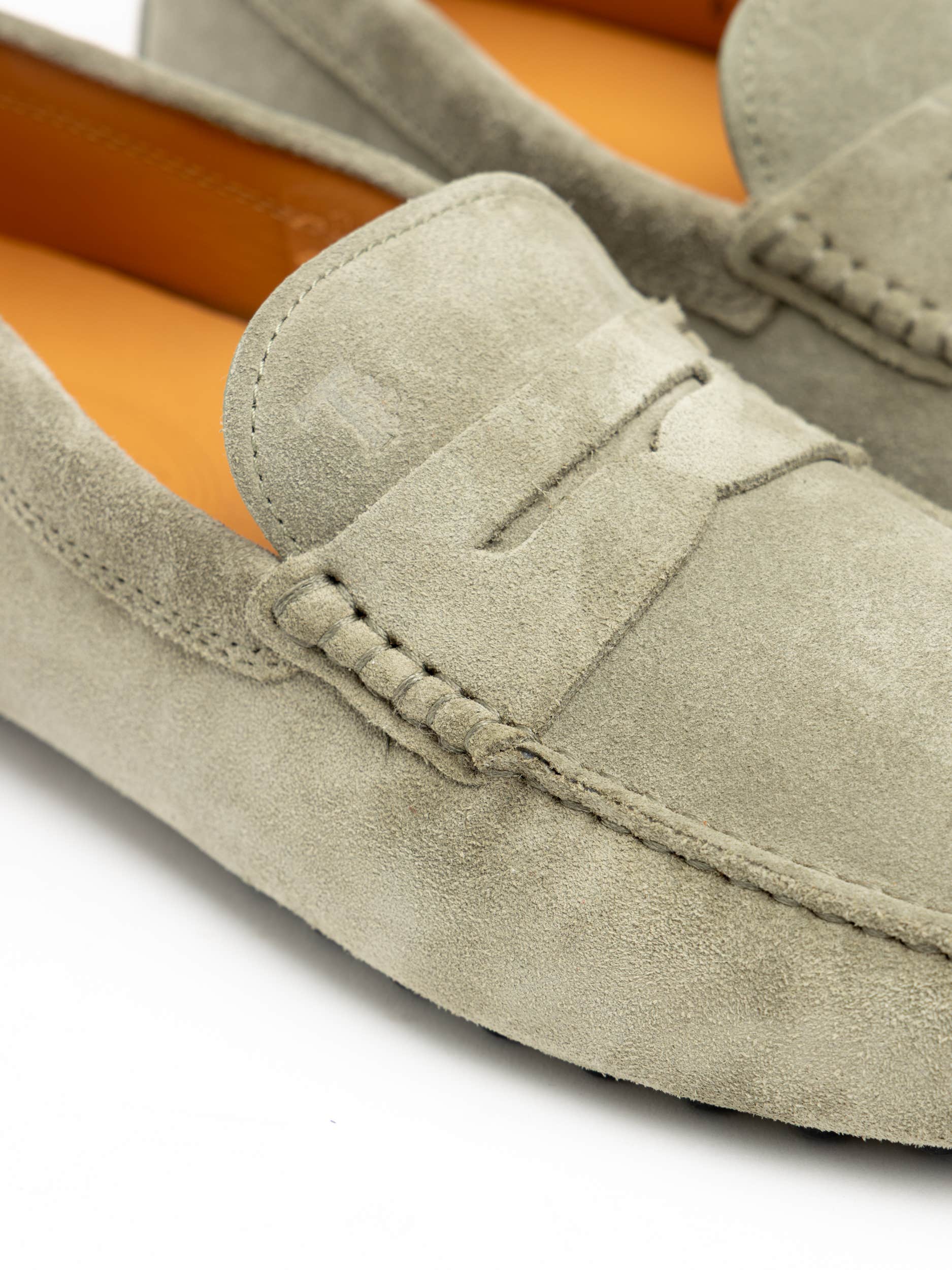 Green Suede Gommino Driving Shoe