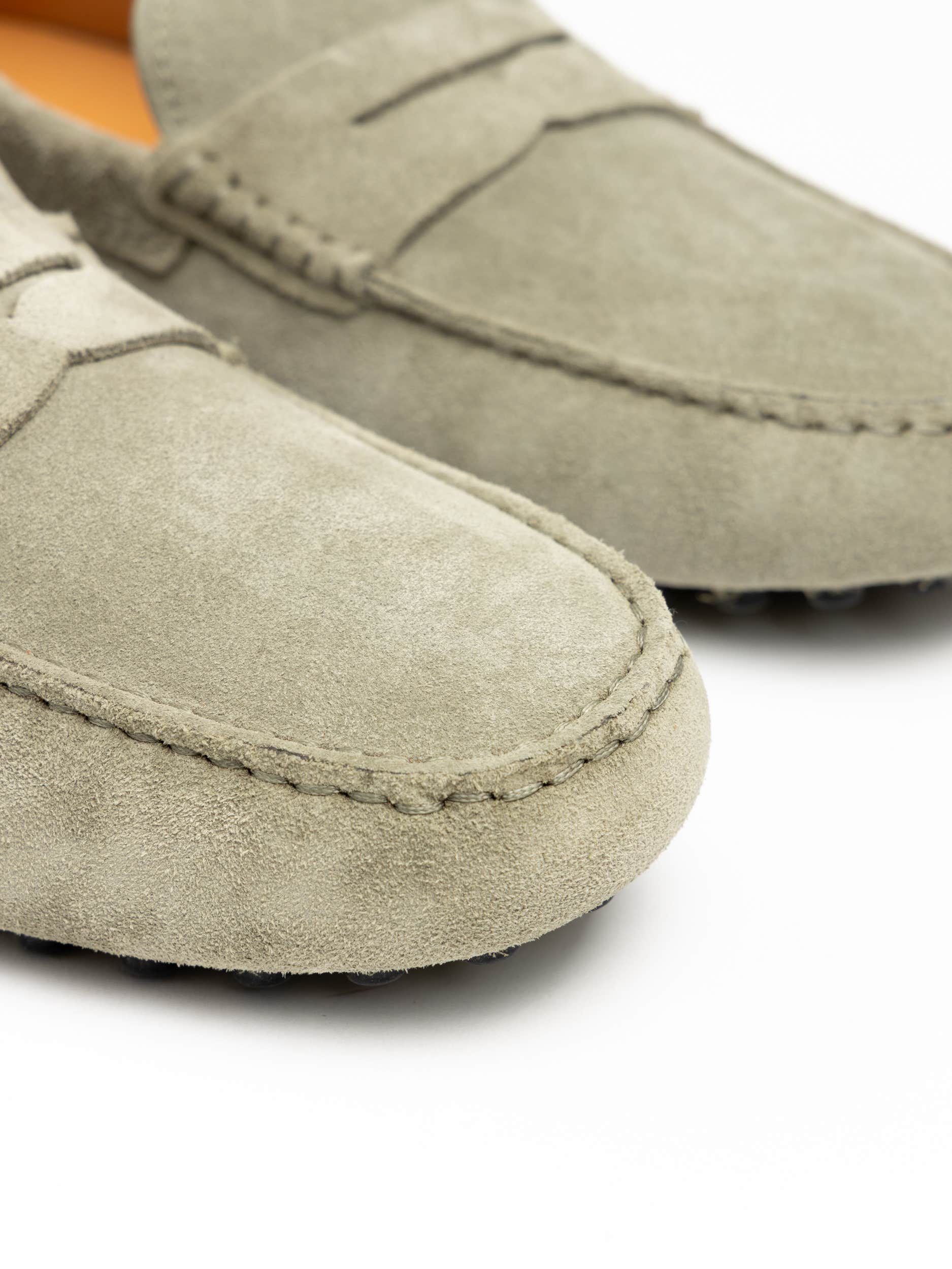 Green Suede Gommino Driving Shoe